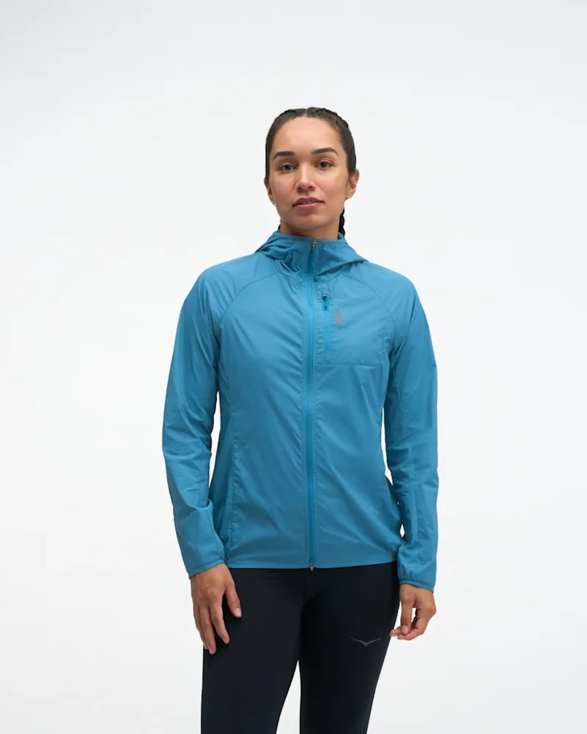 Hoka Women's Skyflow Wind Jacket In Night Glow Blue