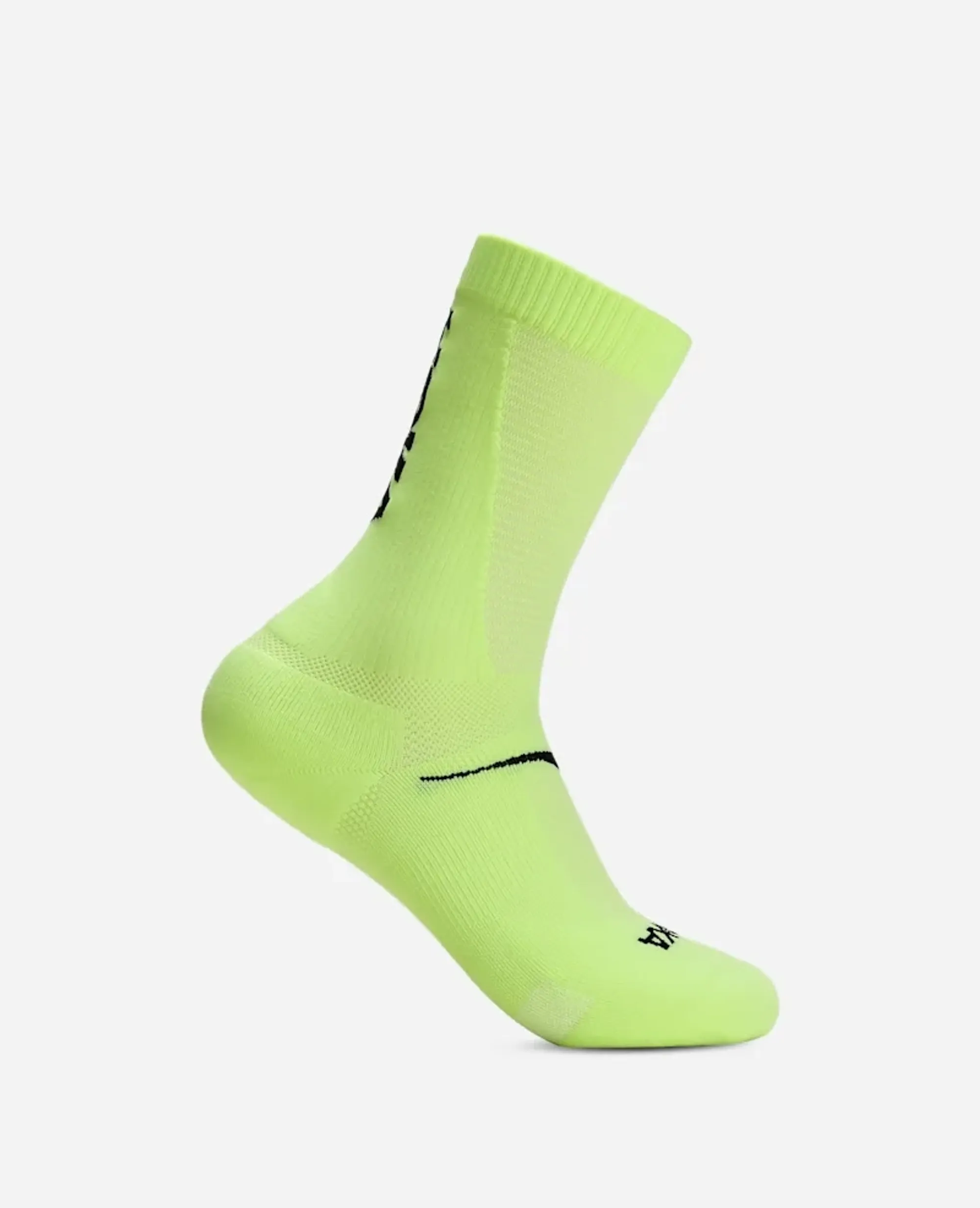 Hoka Race Day Crew Sock In Neon Yuzu