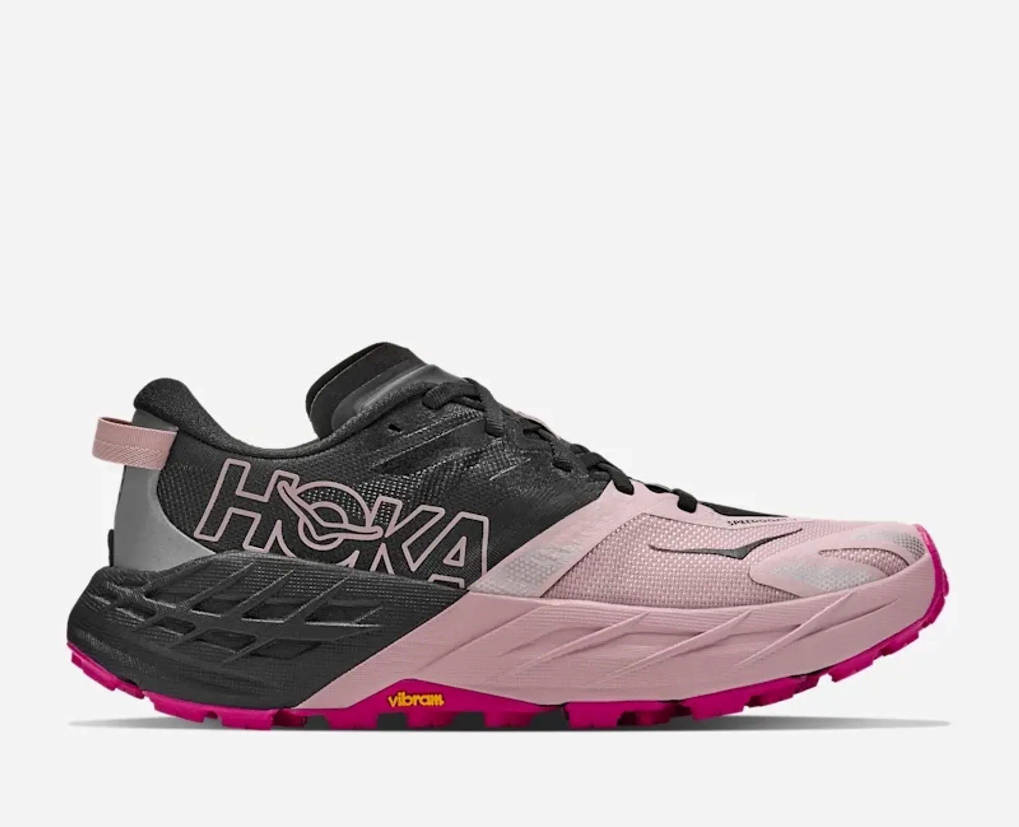 Hoka Women's Speedgoat 7 Trail Shoes In Black/Pink Opal