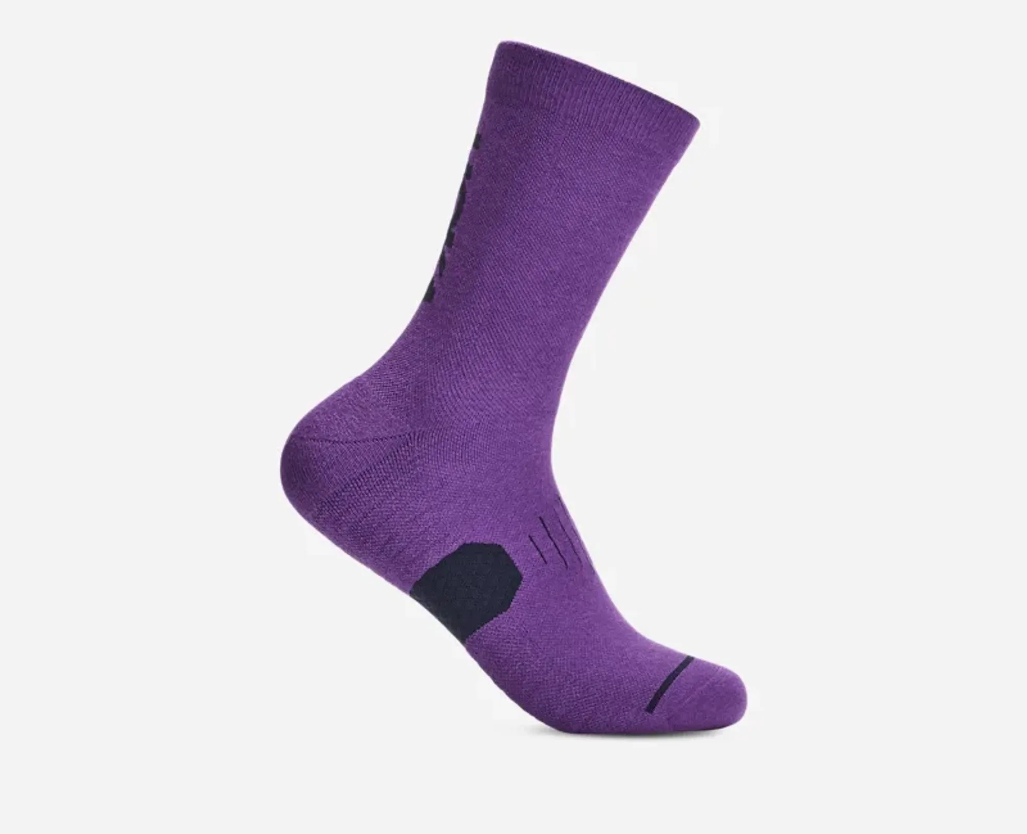 Hoka Graphic Crew Run Sock In Virtual Violet