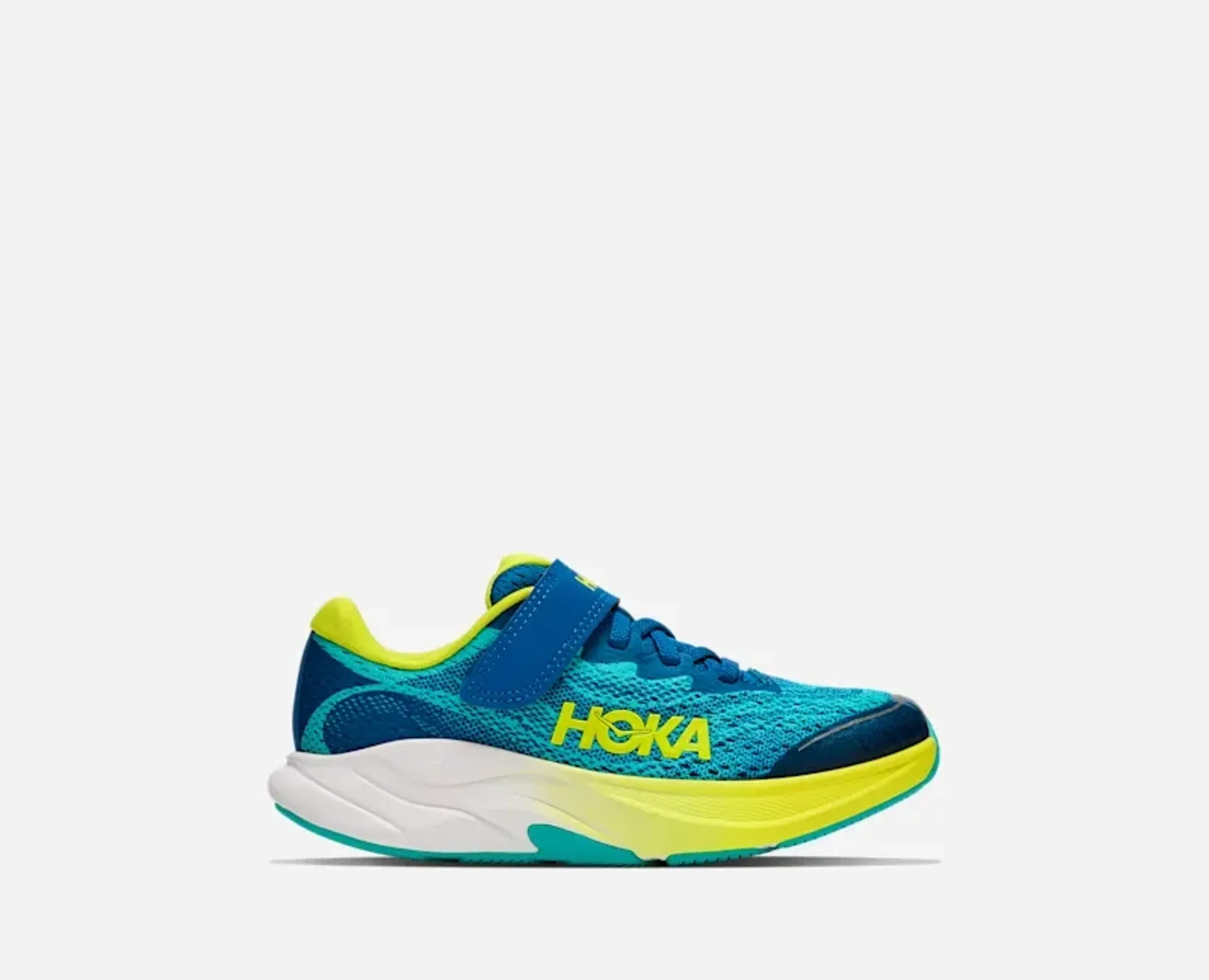 Hoka Kid's Rincon 4 Road Running Shoes In Electric Aqua/Neon Hoka Citrus