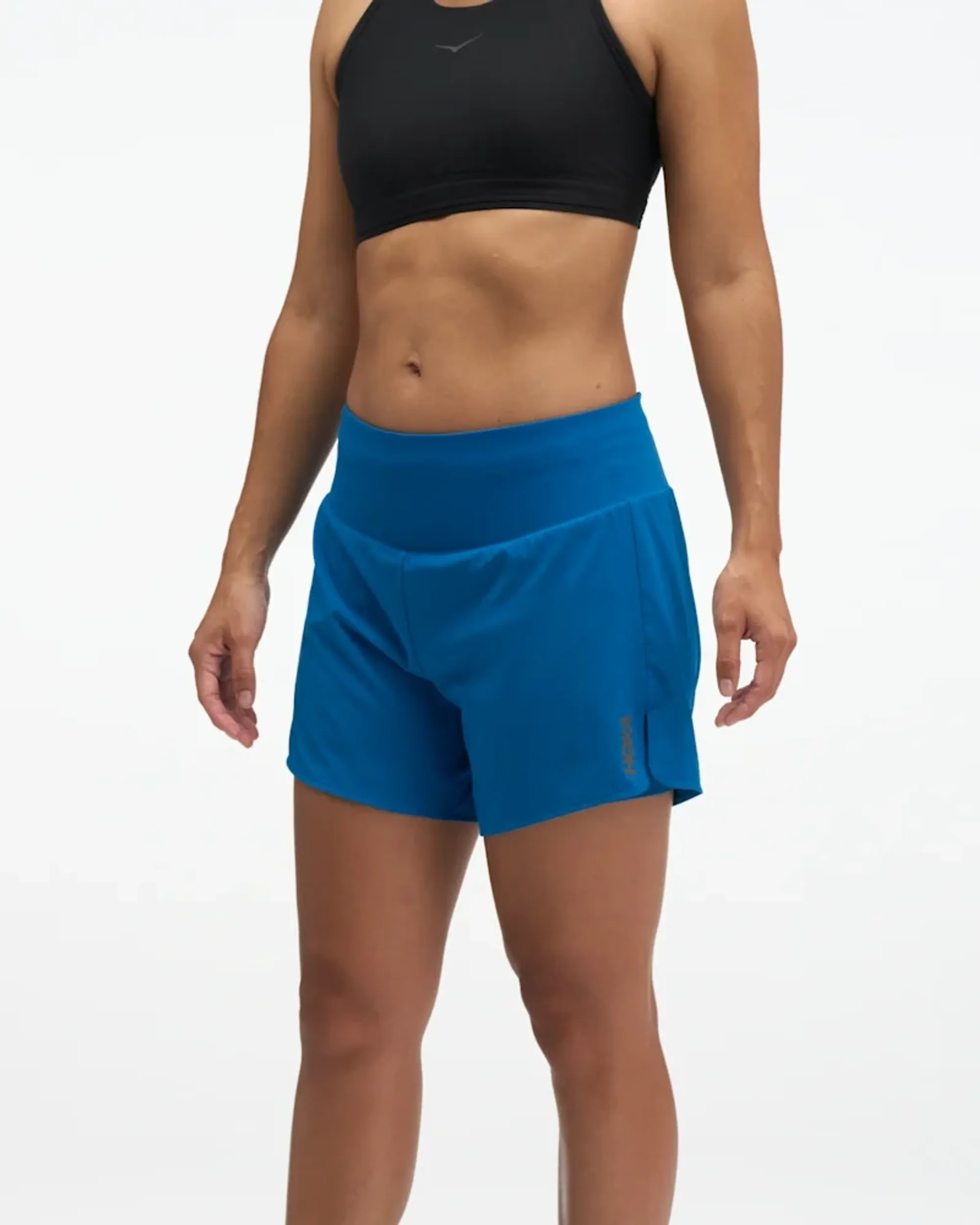 Hoka Women's Glide Shorts Mr 5'' 2In1 In Night Glow Blue