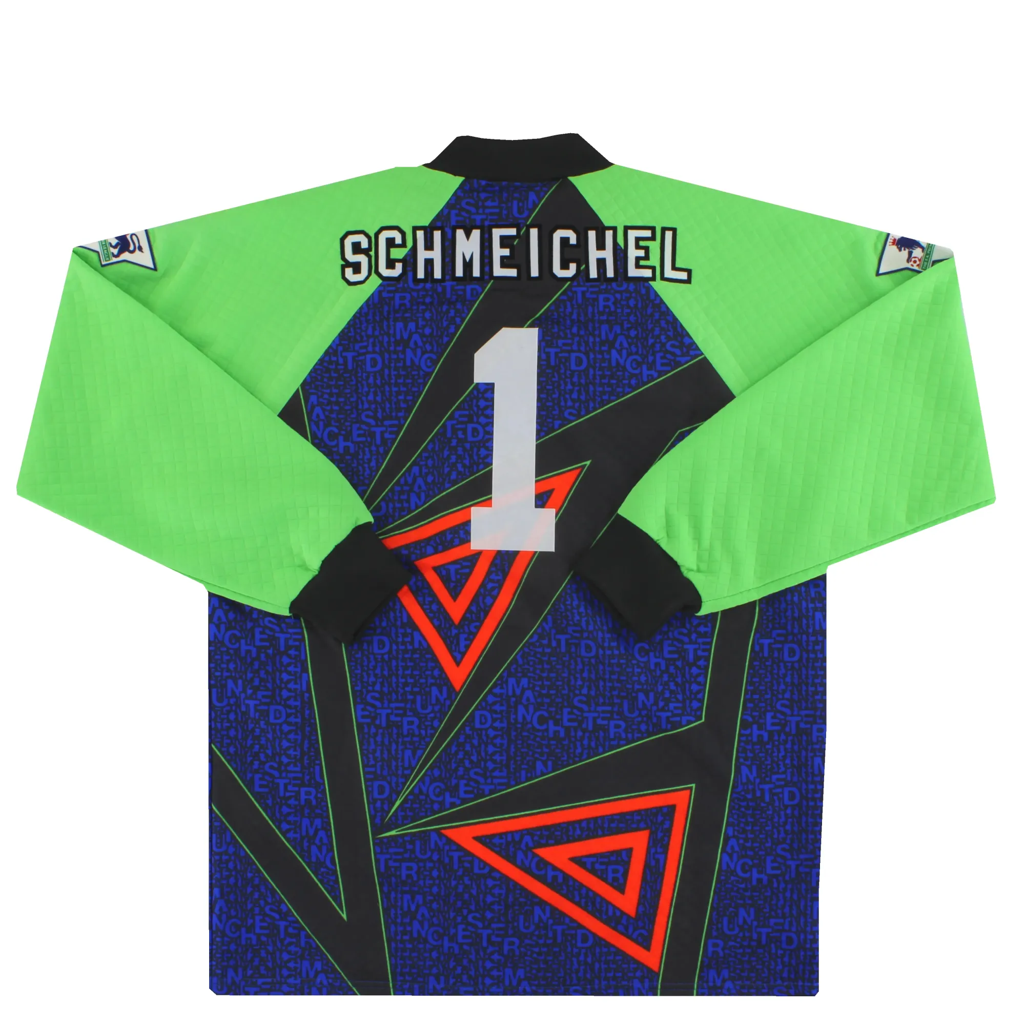 1994-96 Manchester United Umbro Goalkeeper Shirt Schmeichel #1 *Mint* M - Manchester United / Mint 