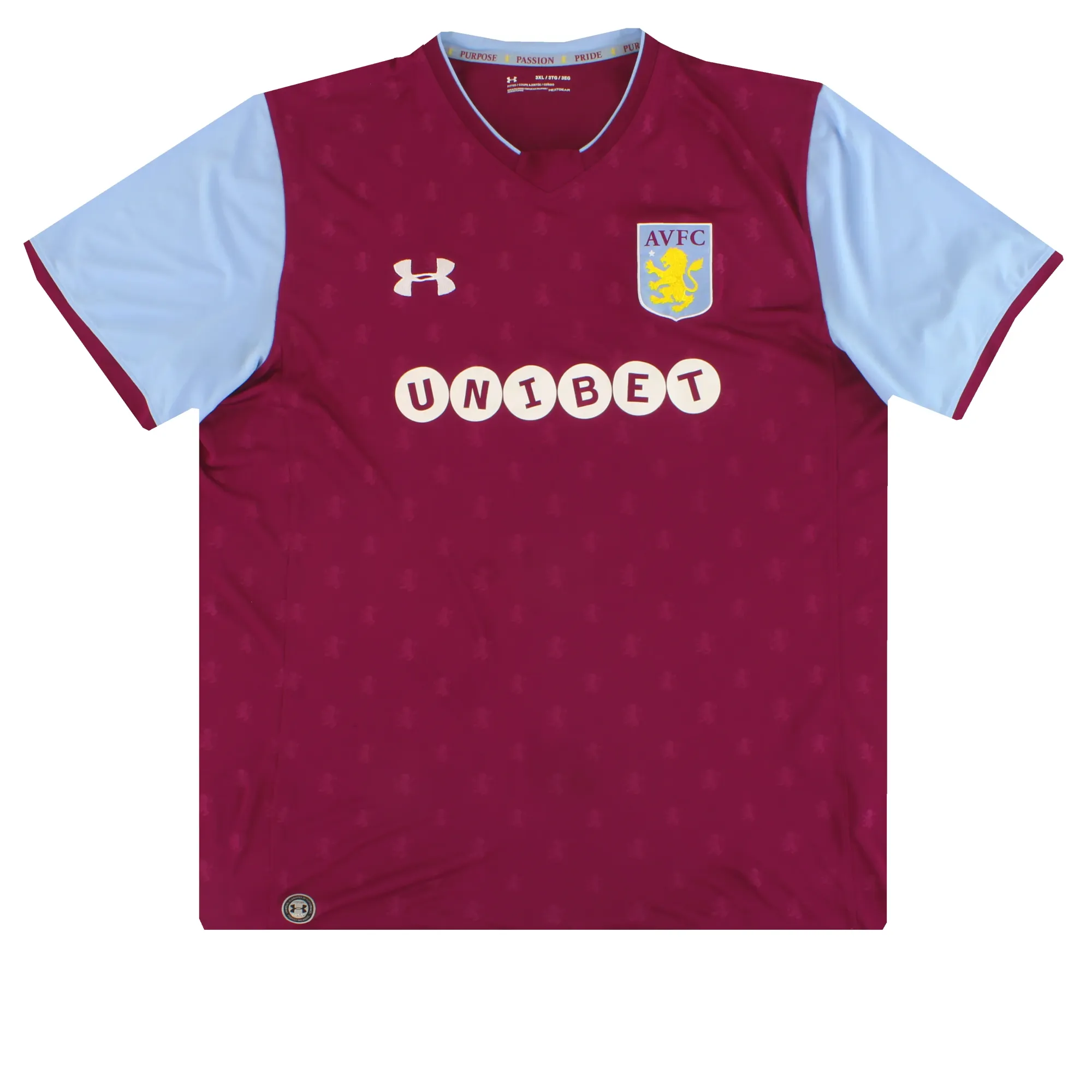 2017-18 Aston Villa Under Armour Home Shirt XXXL - Aston Villa / Excellent 