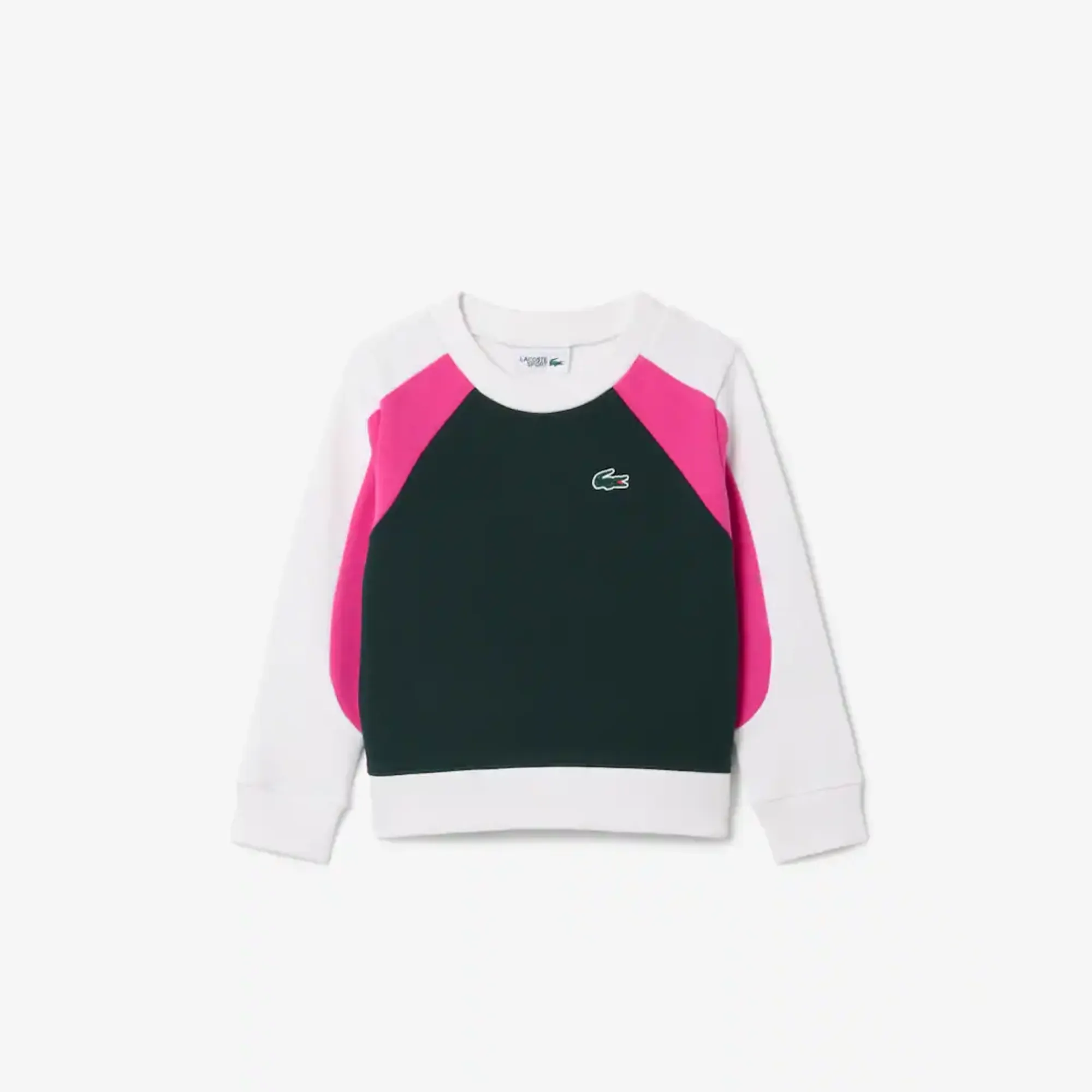 Lacoste Sport Printed Fleece Sweatshirt - Blanc / Vert / Rose
