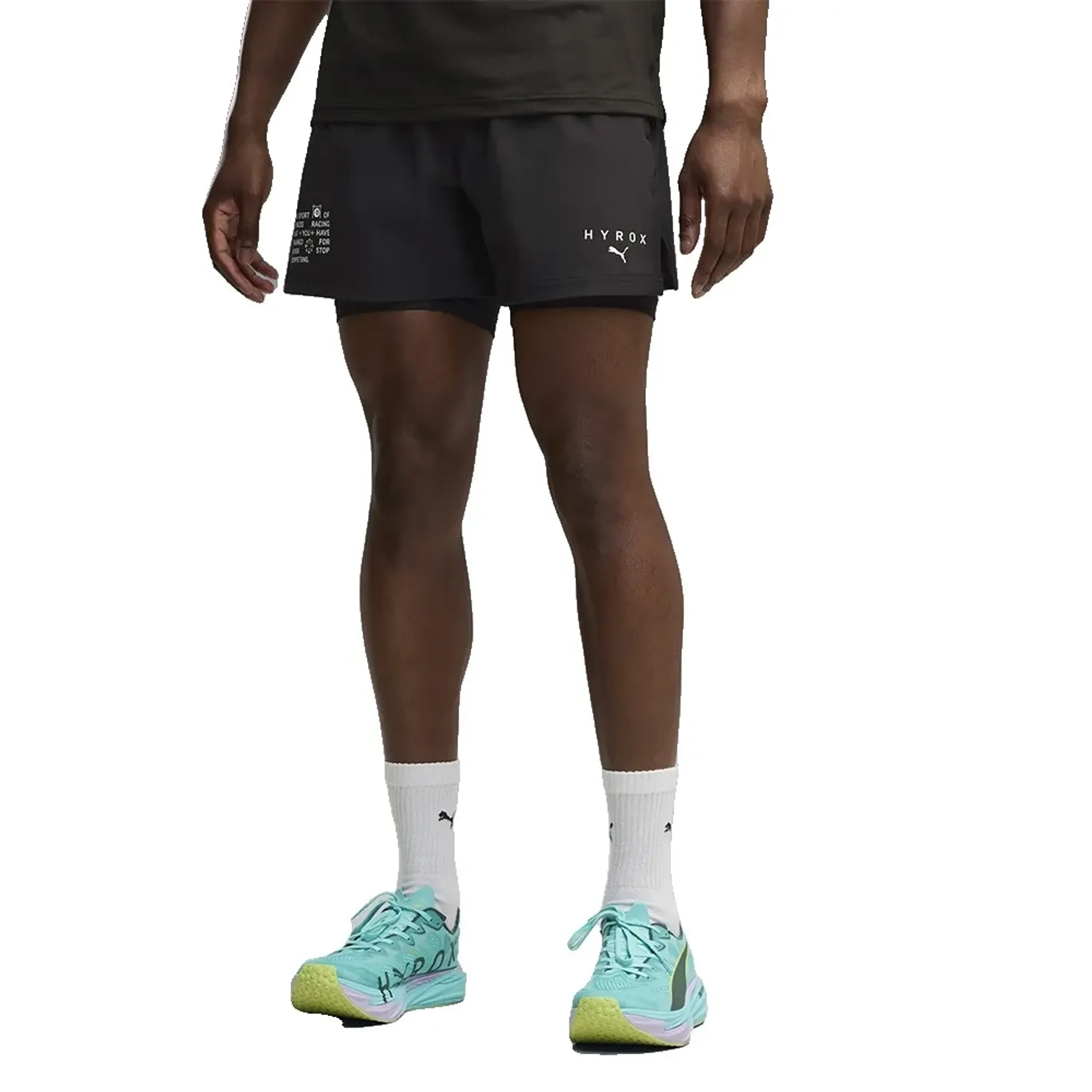 PUMA x HYROX PWRMODE 2-in-1 Shorts Men in Black | Size Large