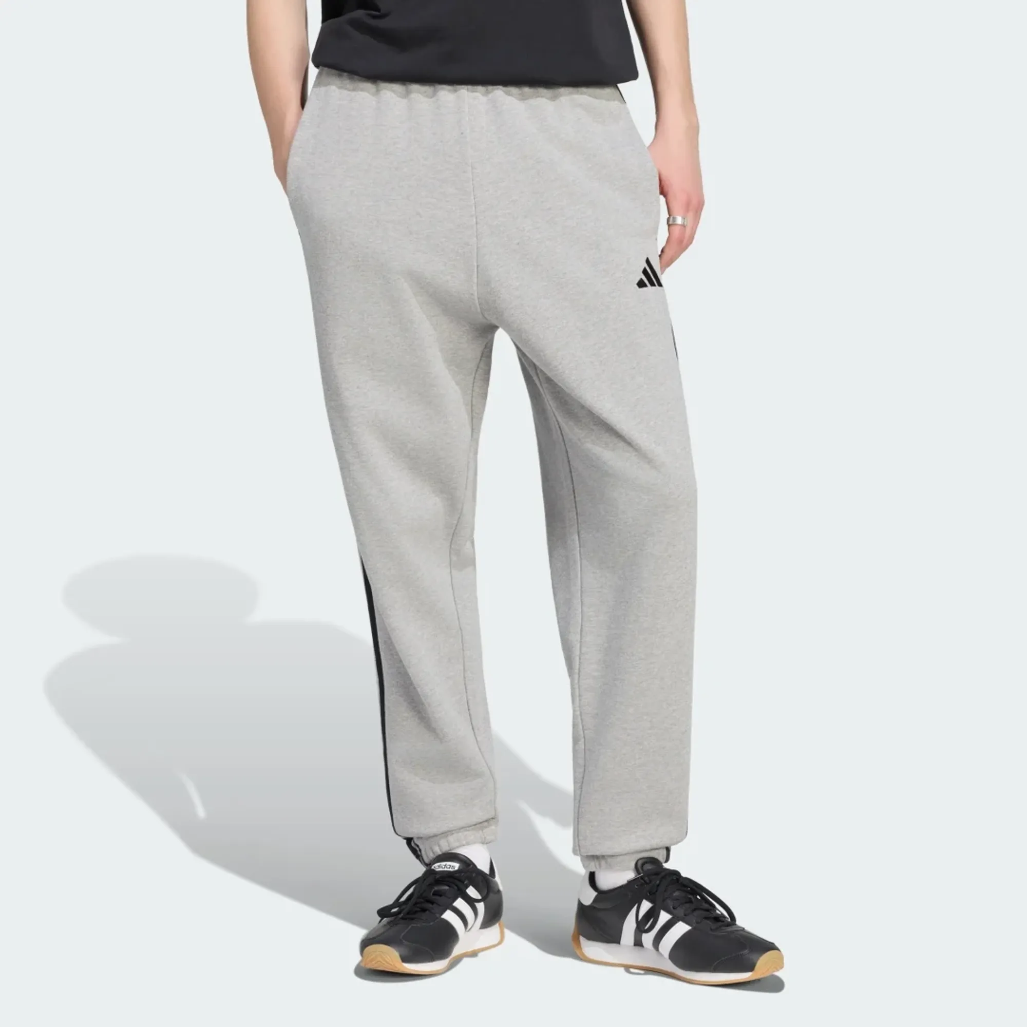 adidas Essentials 3-Stripes French Terry Tapered Cuffed Joggers