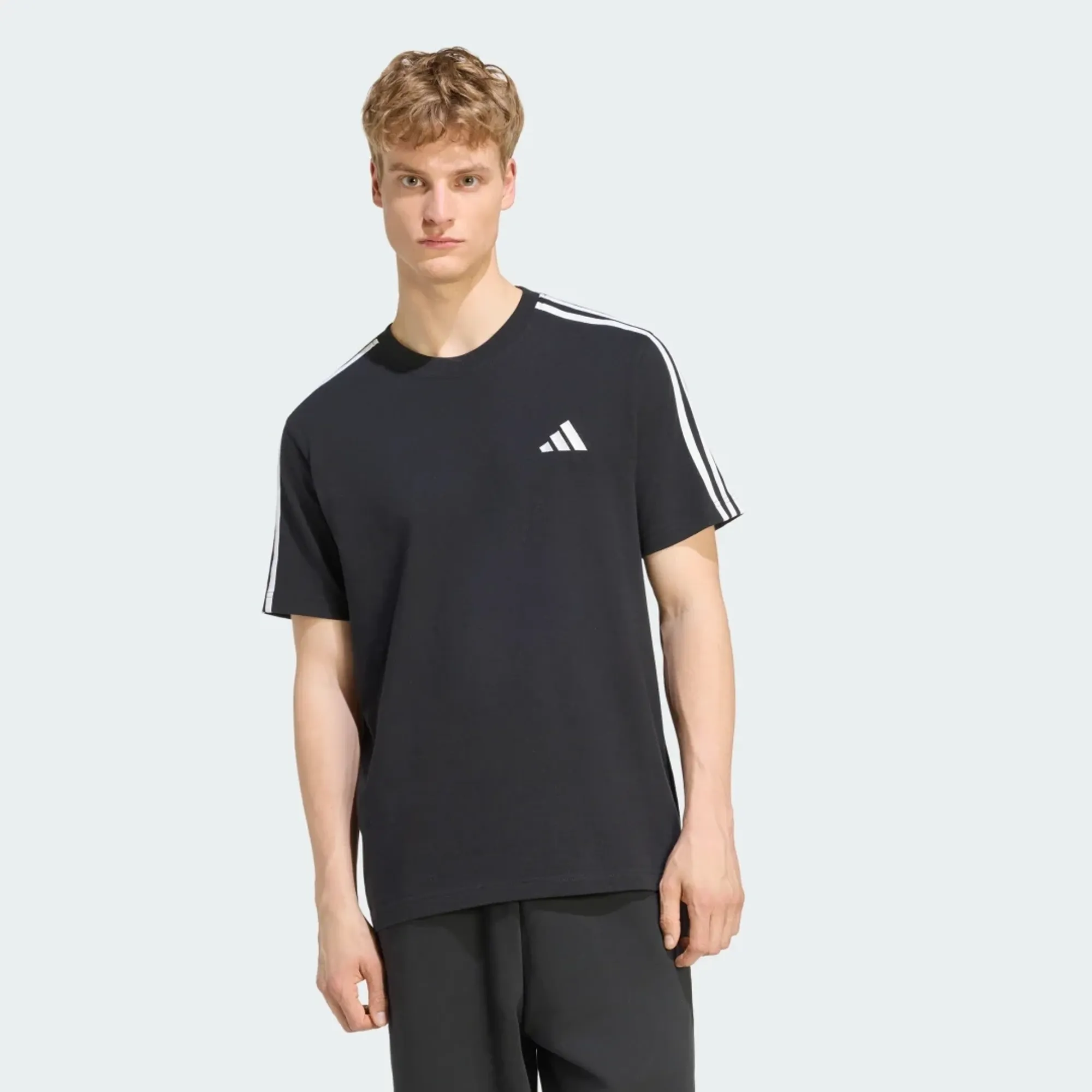 adidas Essentials 3-Stripes Single Jersey Left Chest Branded T-Shirt