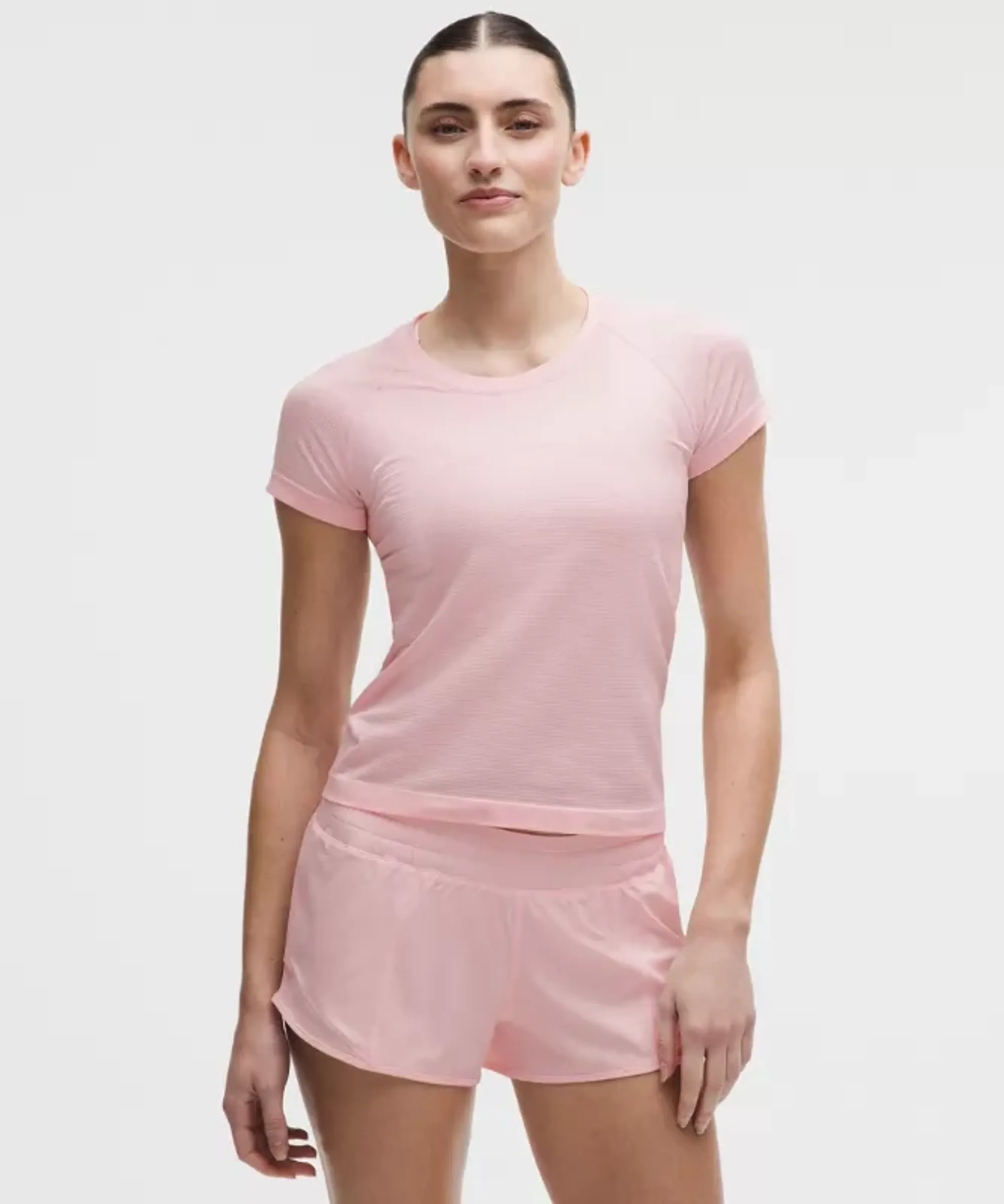 lululemon – Women's Swiftly Tech Short-Sleeve Shirt 2.0 Waist Length – Color Pink – Size 6