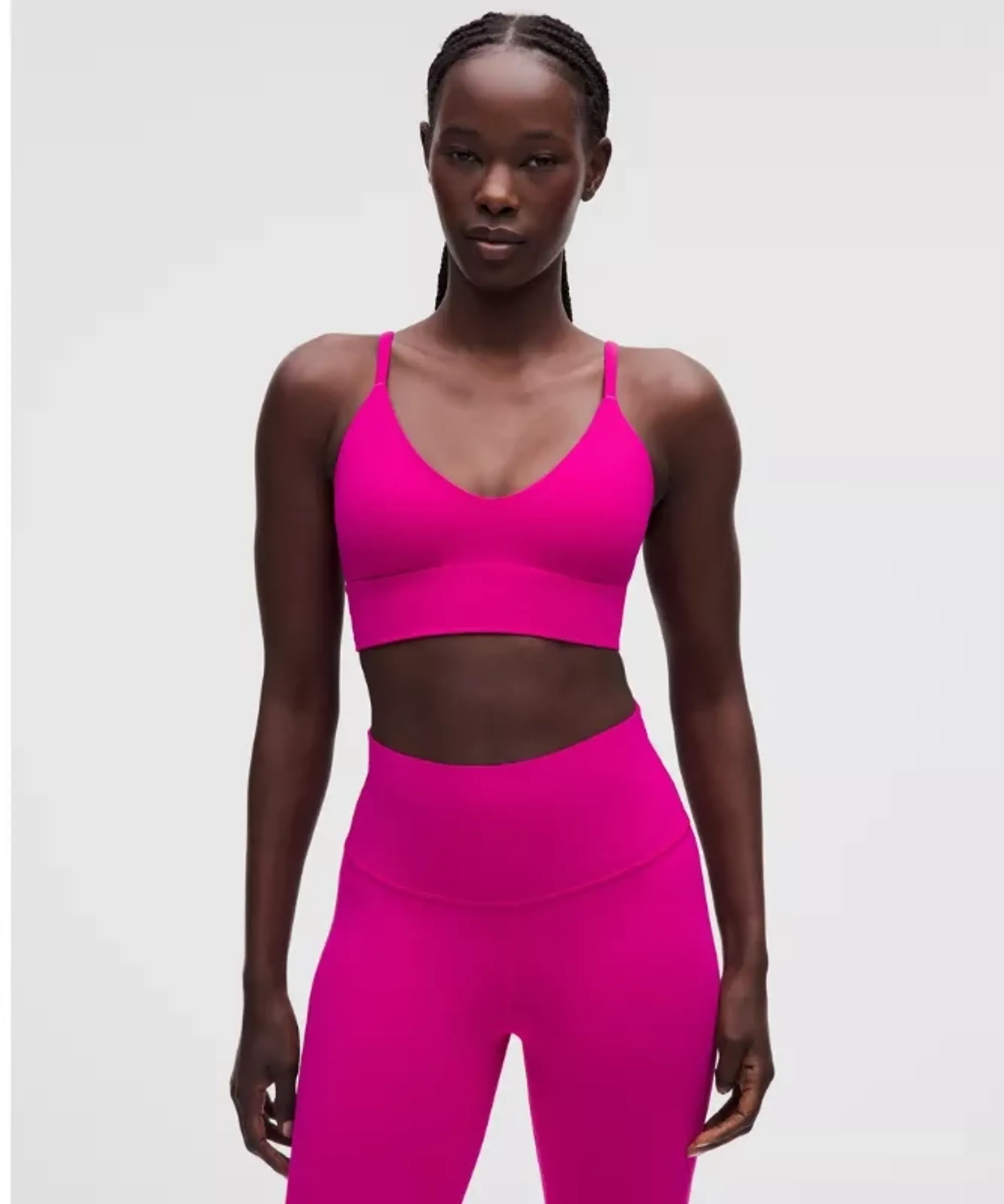 lululemon – Women's Focuser Scoop-Neck Sports Bra Nulu Light Support, A/B Cup – Color Pink – Size 2XS