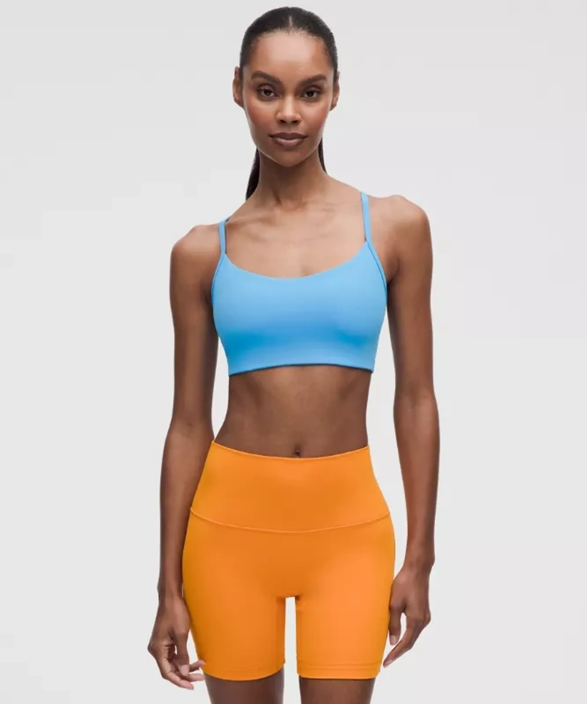 lululemon – Women's Flow Y Sports Bra Light Support, A/B Cup Evolve – Color Blue – Size XL
