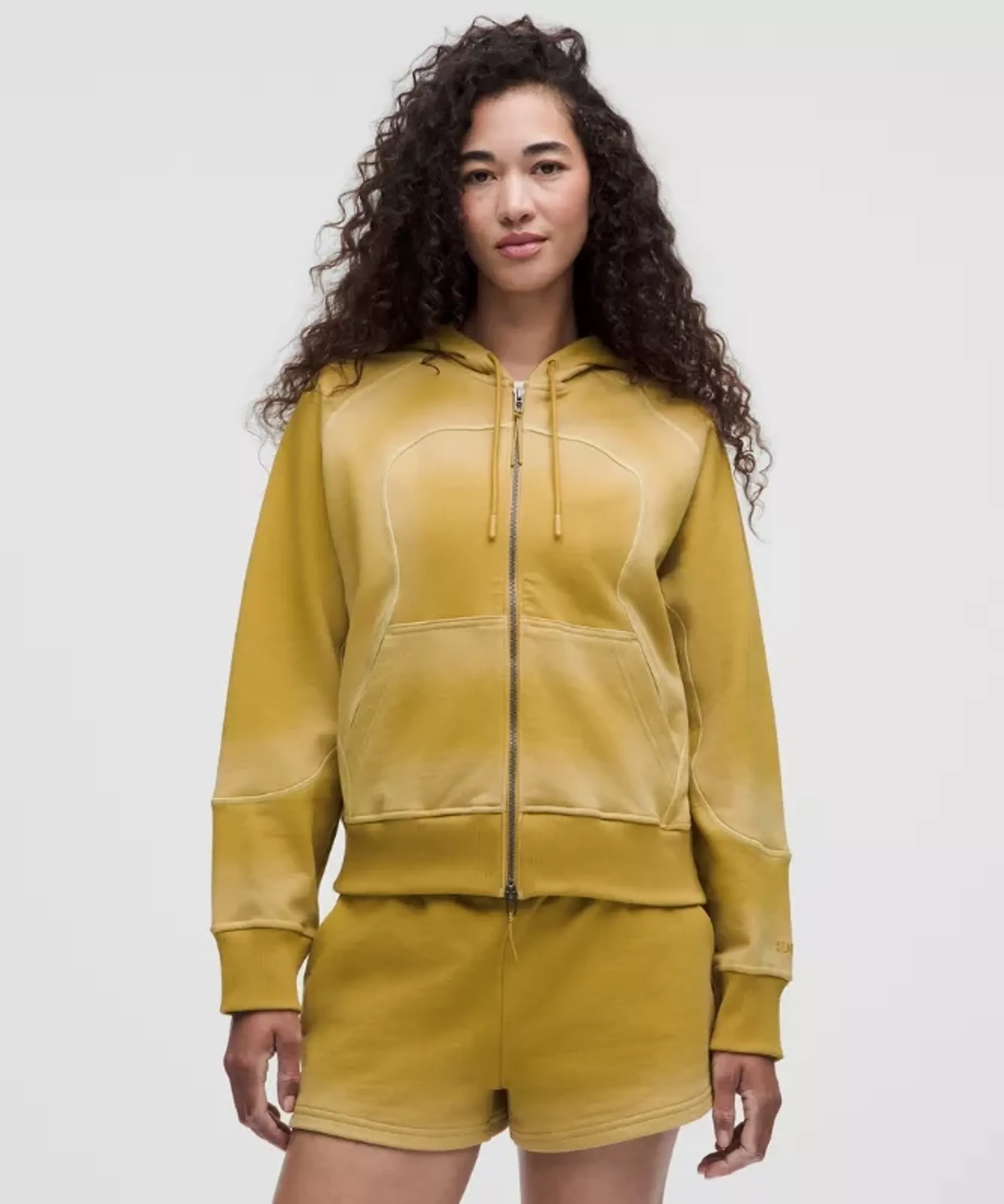 lululemon – Women's Faded French Terry Full-Zip Hoodie SLNSH Collection – Color Gold – Size XS
