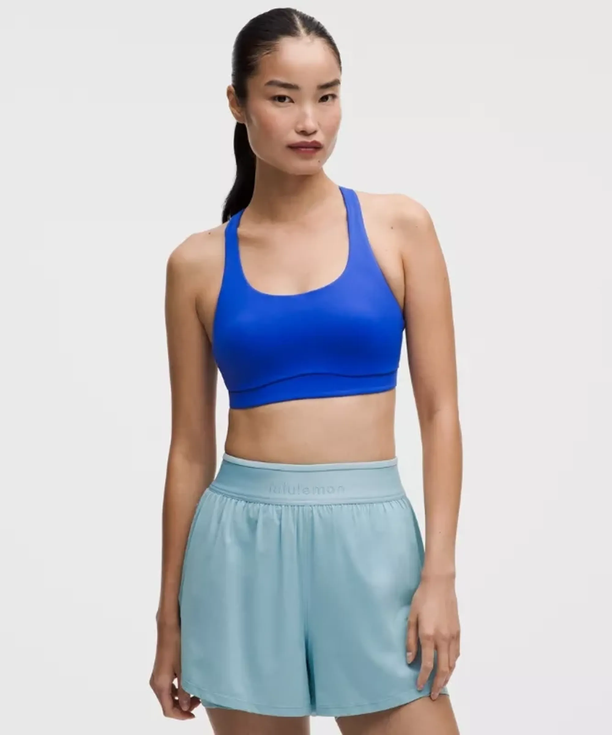 lululemon – Women's Energy Sports Bra Medium Support, B-D Cups Evolve – Color Blue – Size Small
