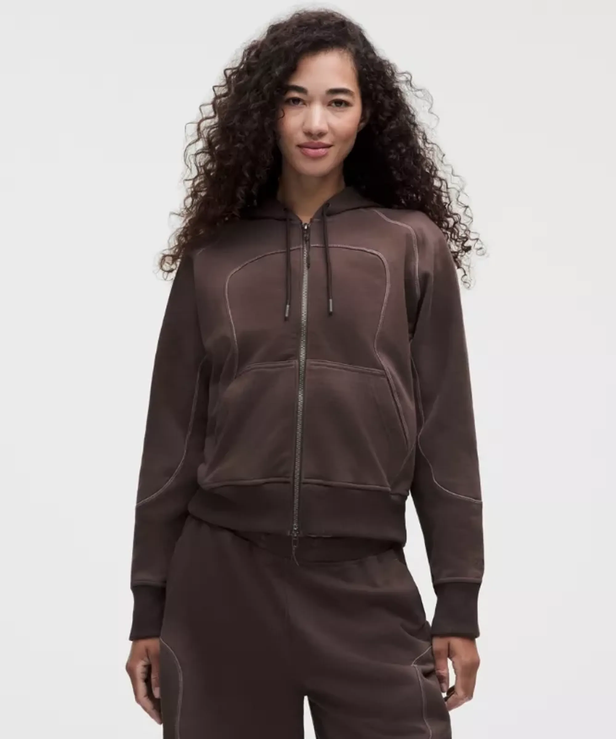 lululemon – Women's Faded French Terry Full-Zip Hoodie SLNSH Collection – Color Brown – Size Large