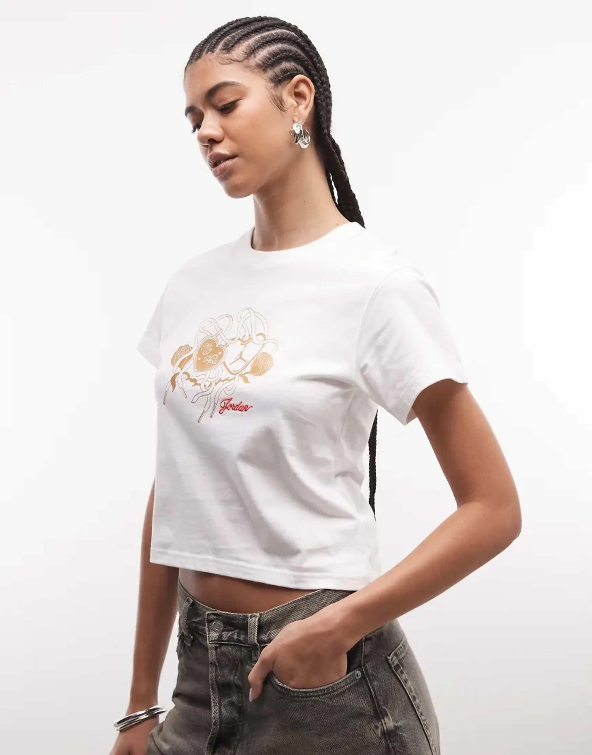Jordan Graphic Baby Tee In White