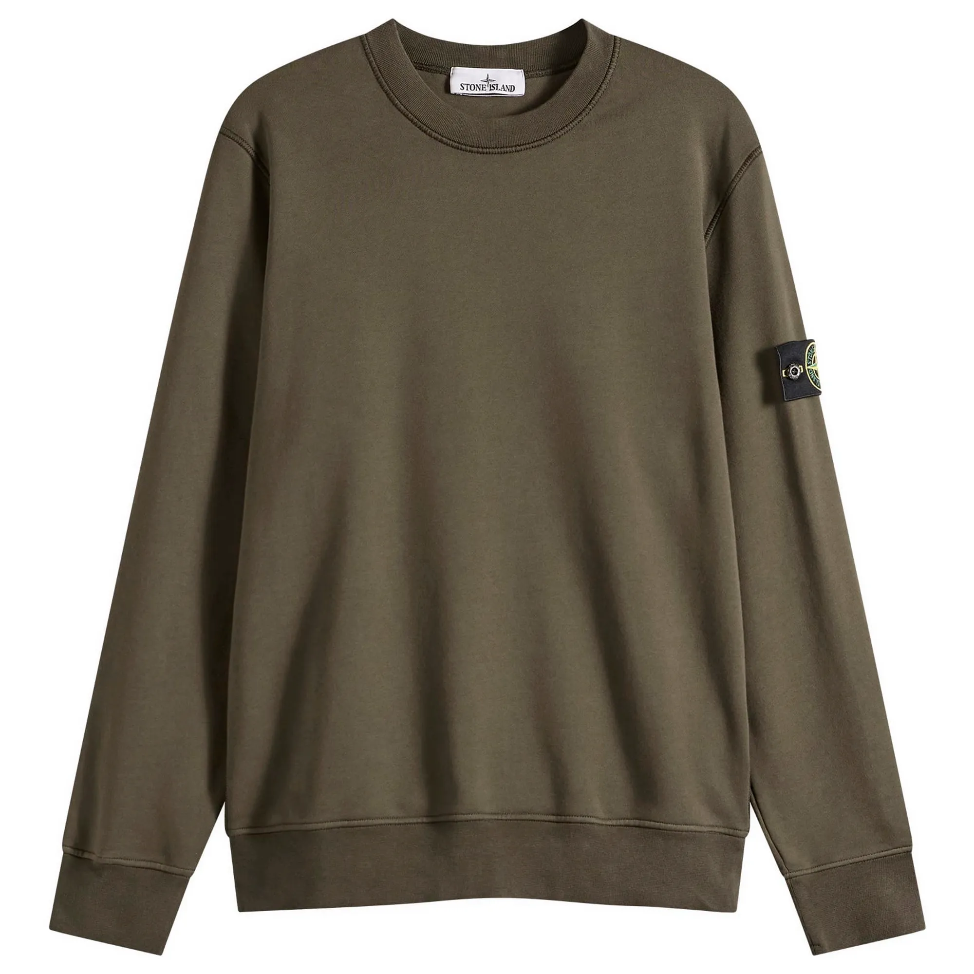Stone Island Men's Organic Cotton Fleece Sweatshirt Charcoal