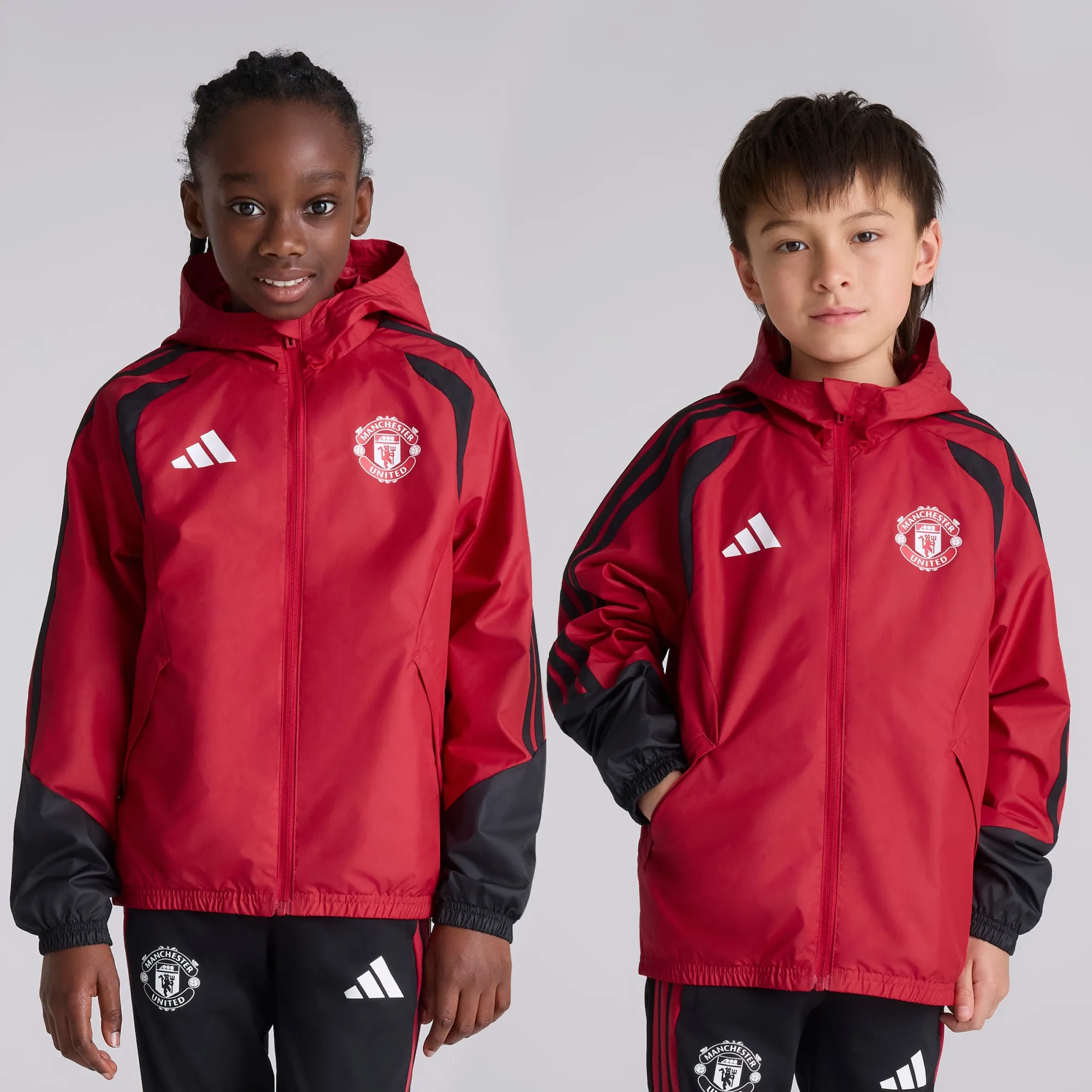 Manchester United Kids 26/27 Training Tiro All Weather Jacket Red