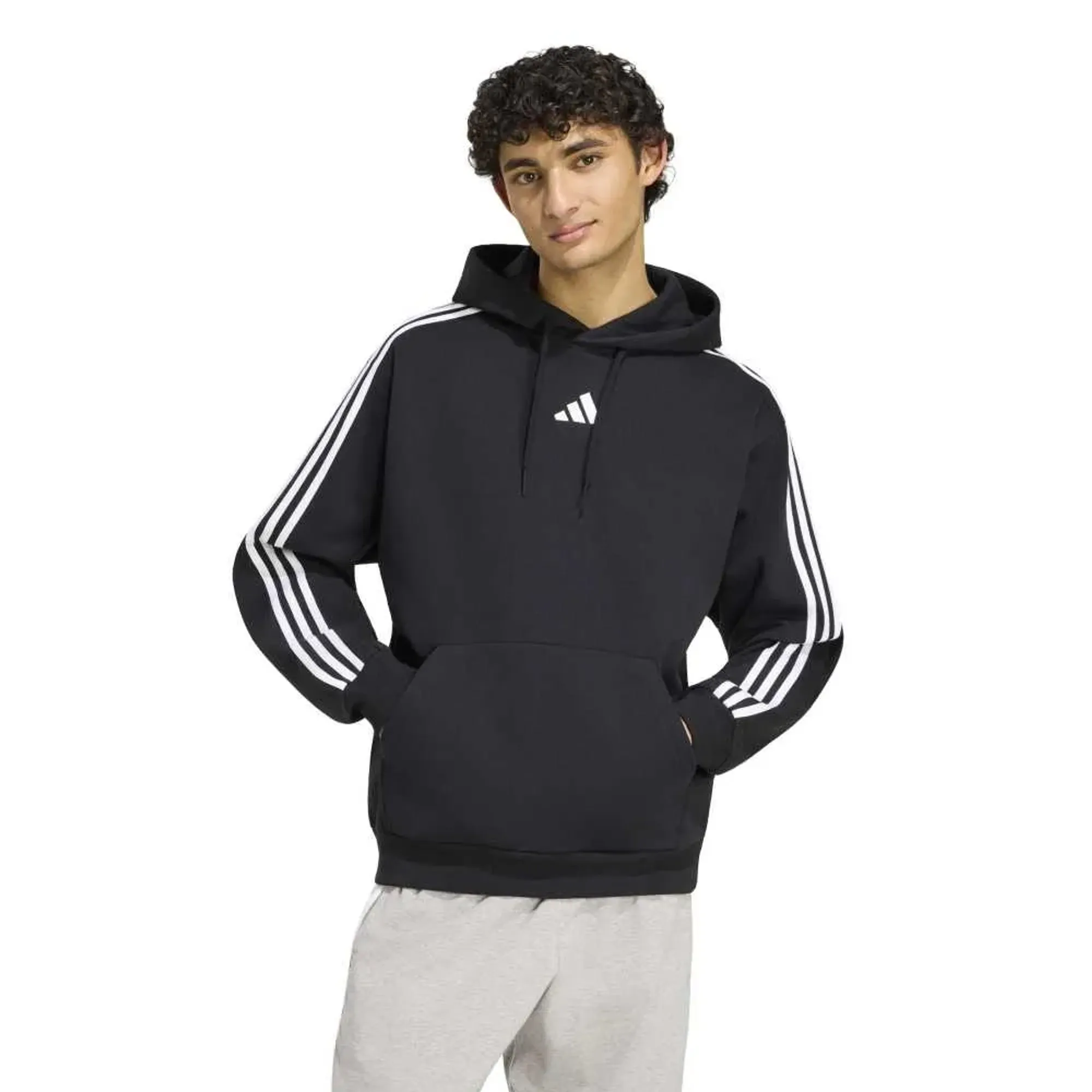 Adidas 3 Stripes Fleece Hoodie