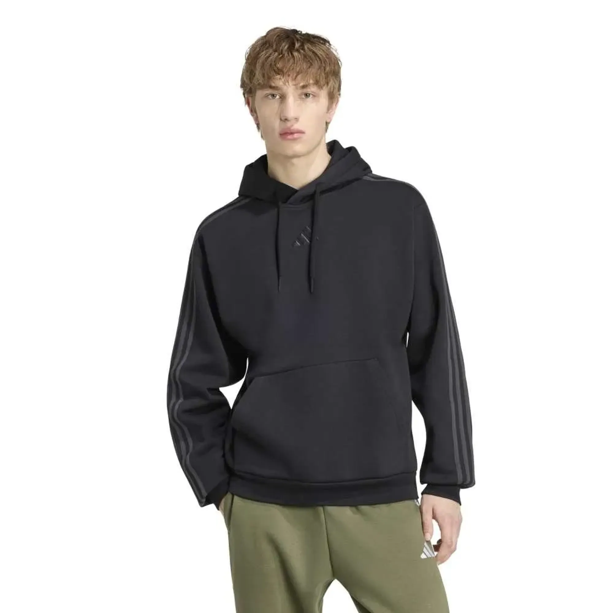 Adidas 3 Stripes Fleece Hoodie