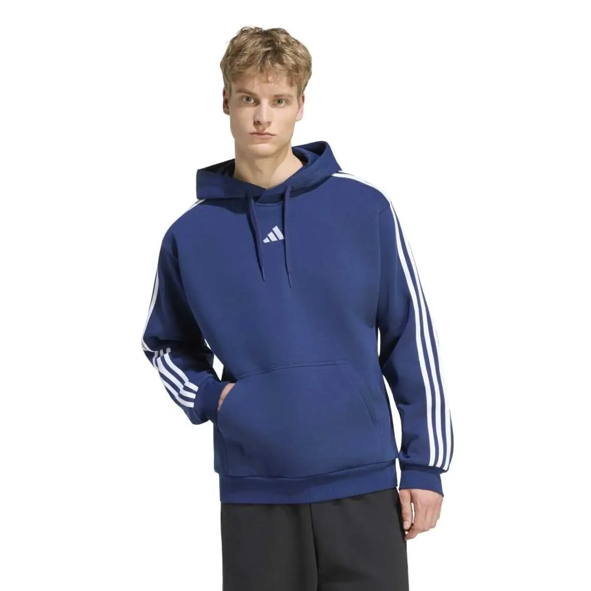 Adidas 3 Stripes Fleece Hoodie