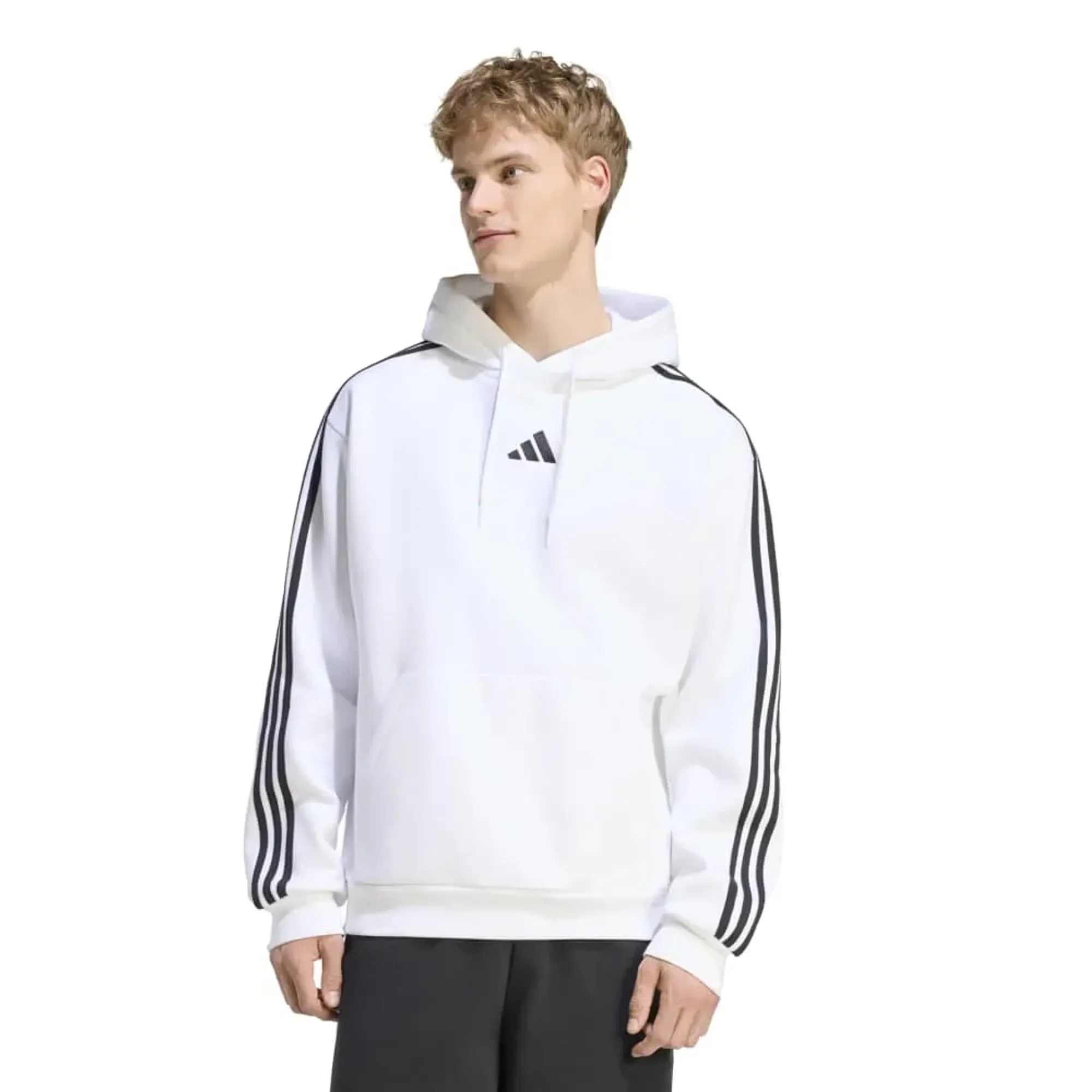 Adidas 3 Stripes Fleece Hoodie
