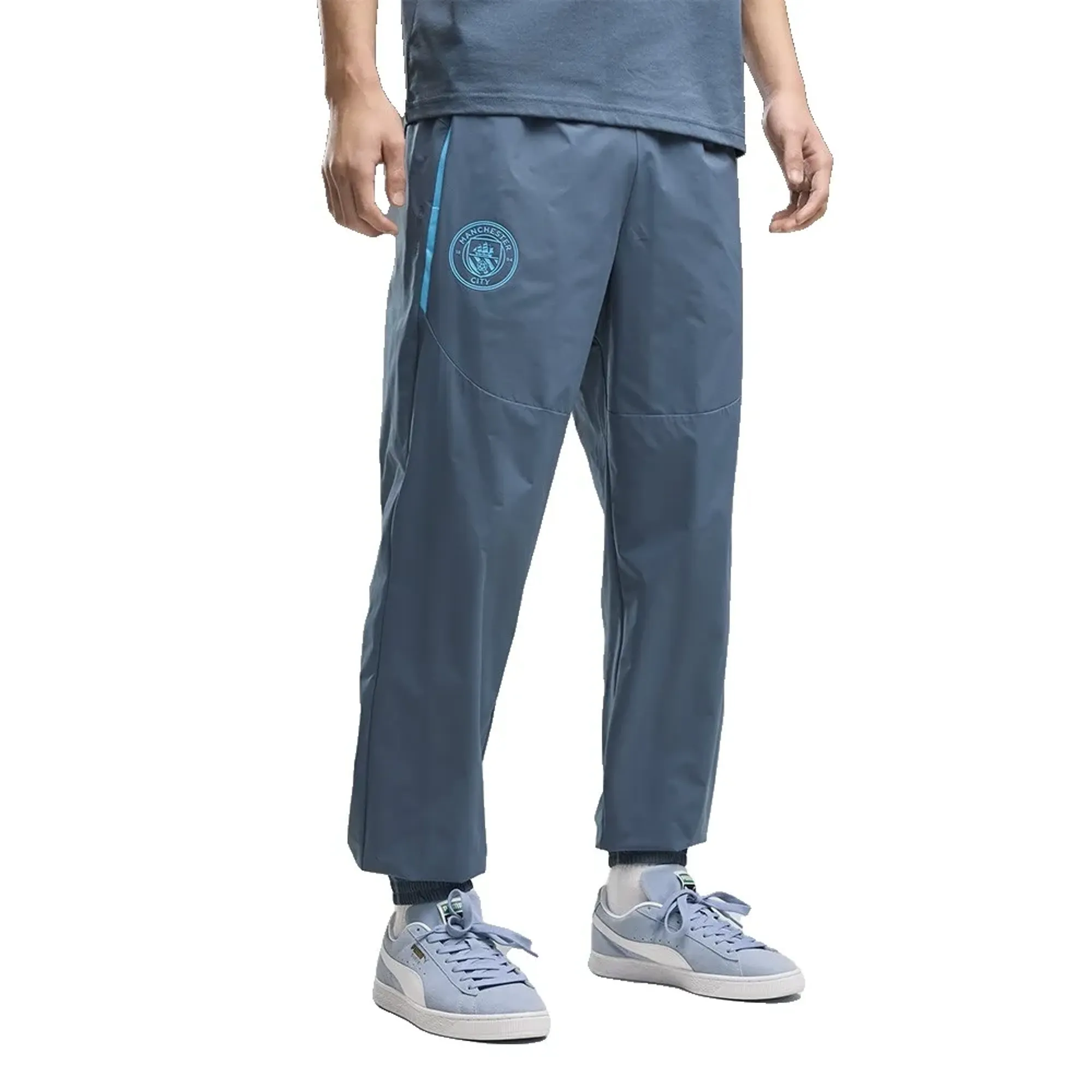 Manchester City PUMATECH Woven Pants Men in Gray | Size XL