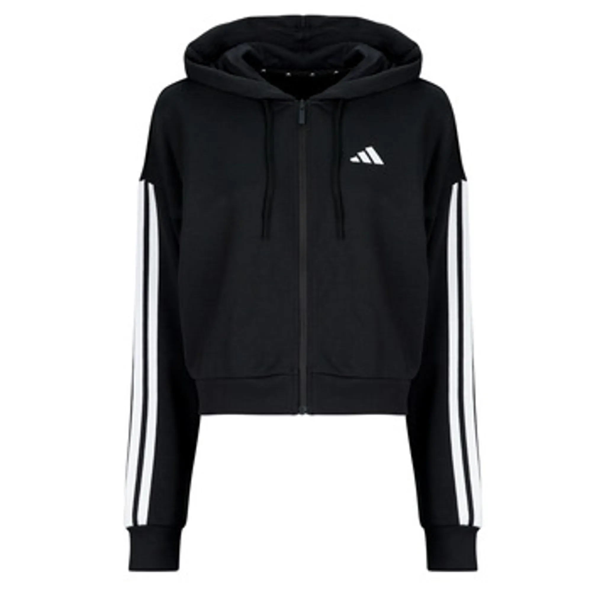 adidas  Essentials 3-Stripes French Terry Full-Zip Hoodie  women's Tracksuit jacket in Black