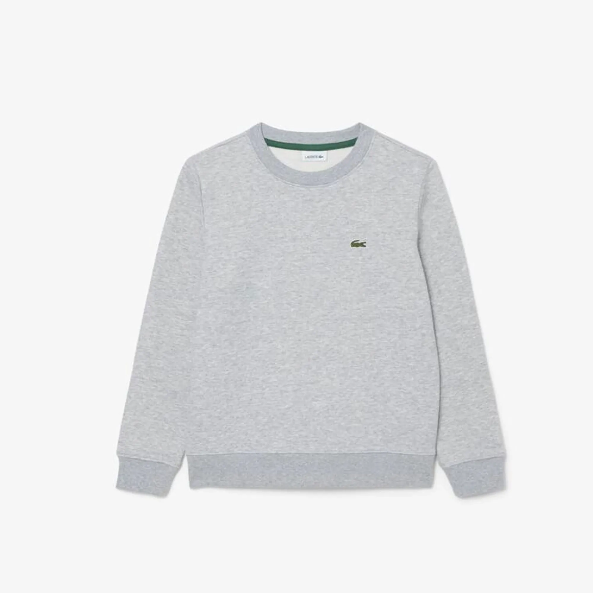 Lacoste Unisex Fleece Crew Neck Sweatshirt - Light Heathered Grey