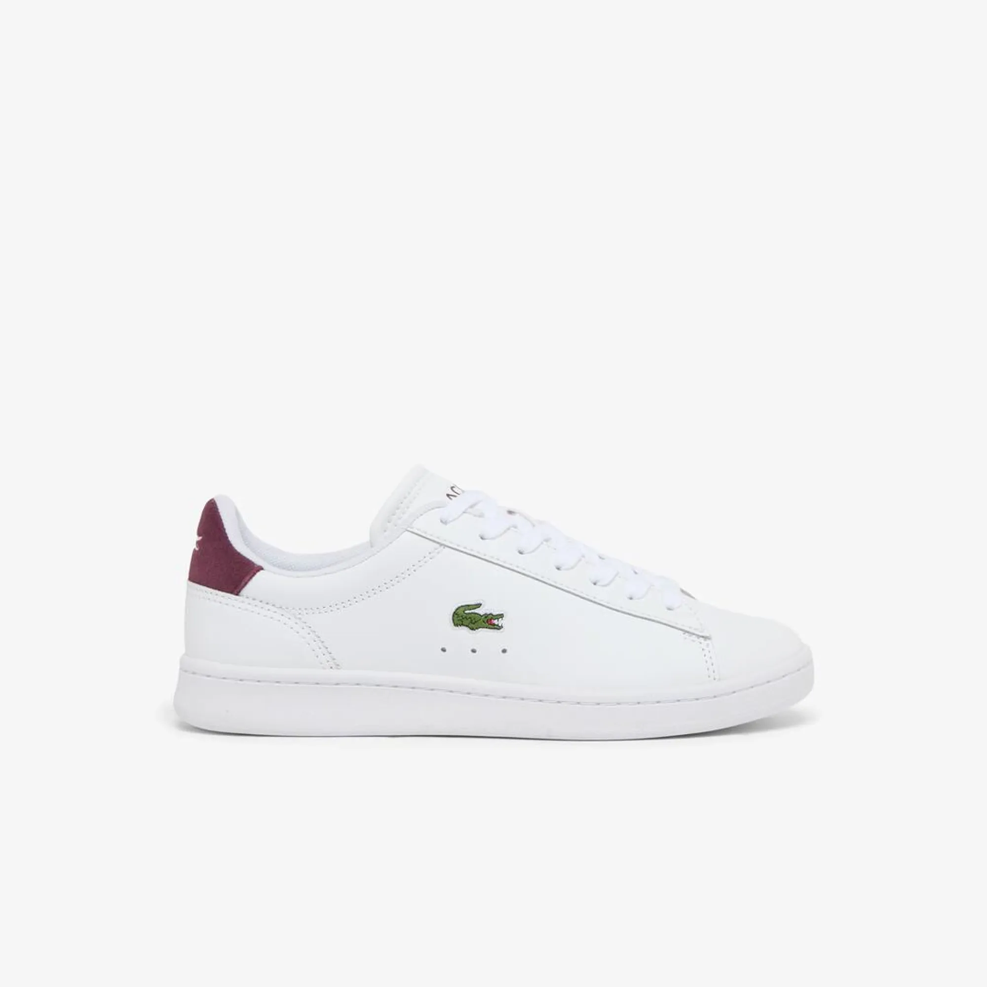 Lacoste Women's Carnaby Set Leather Sneakers - White & Burgundy