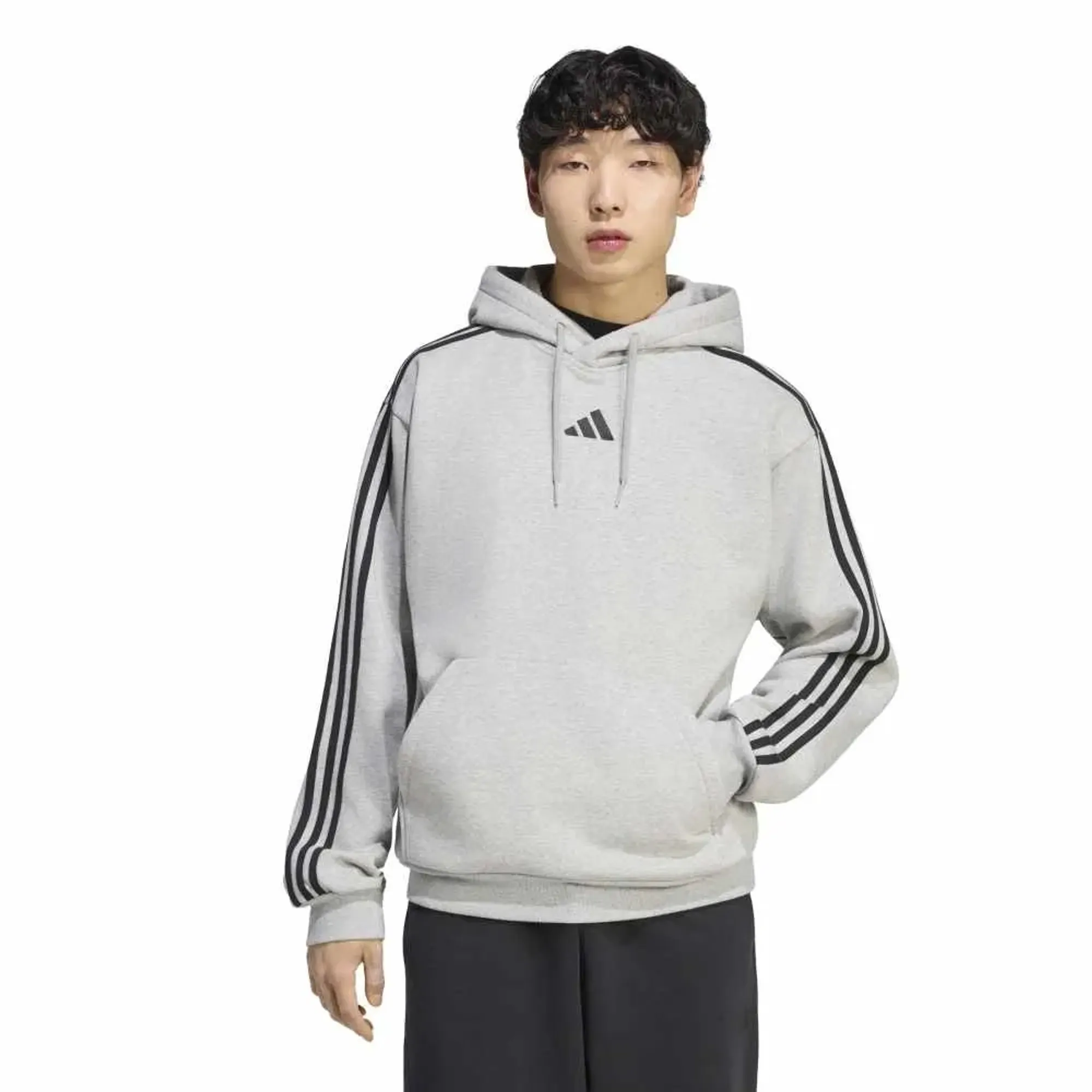 Adidas 3 Stripes Fleece Hoodie