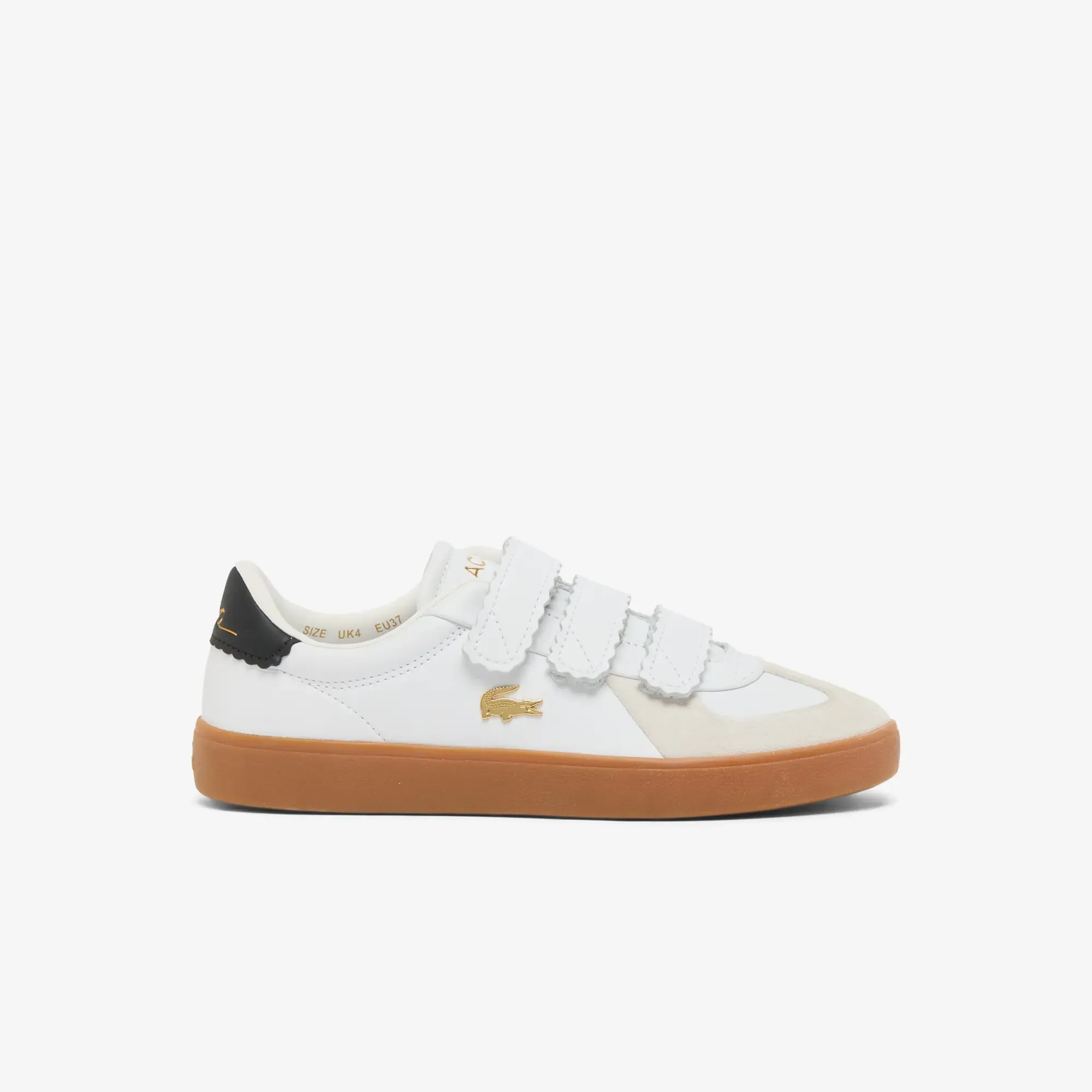 Lacoste Women's Baseshot Pro Strap Leather Sneakers - White & Black