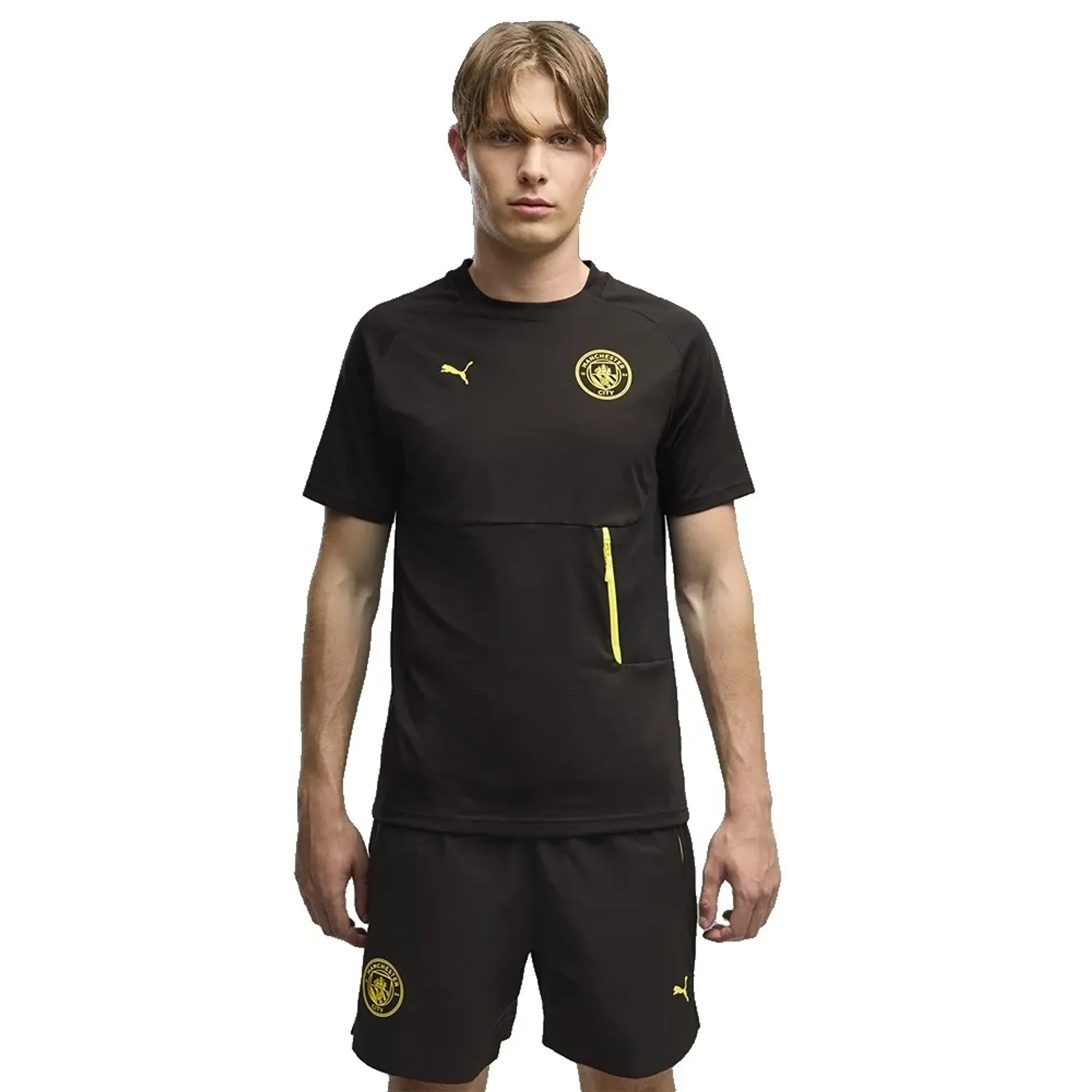 Manchester City PUMATECH Pocket T-Shirt Men in Black | Size 3XL