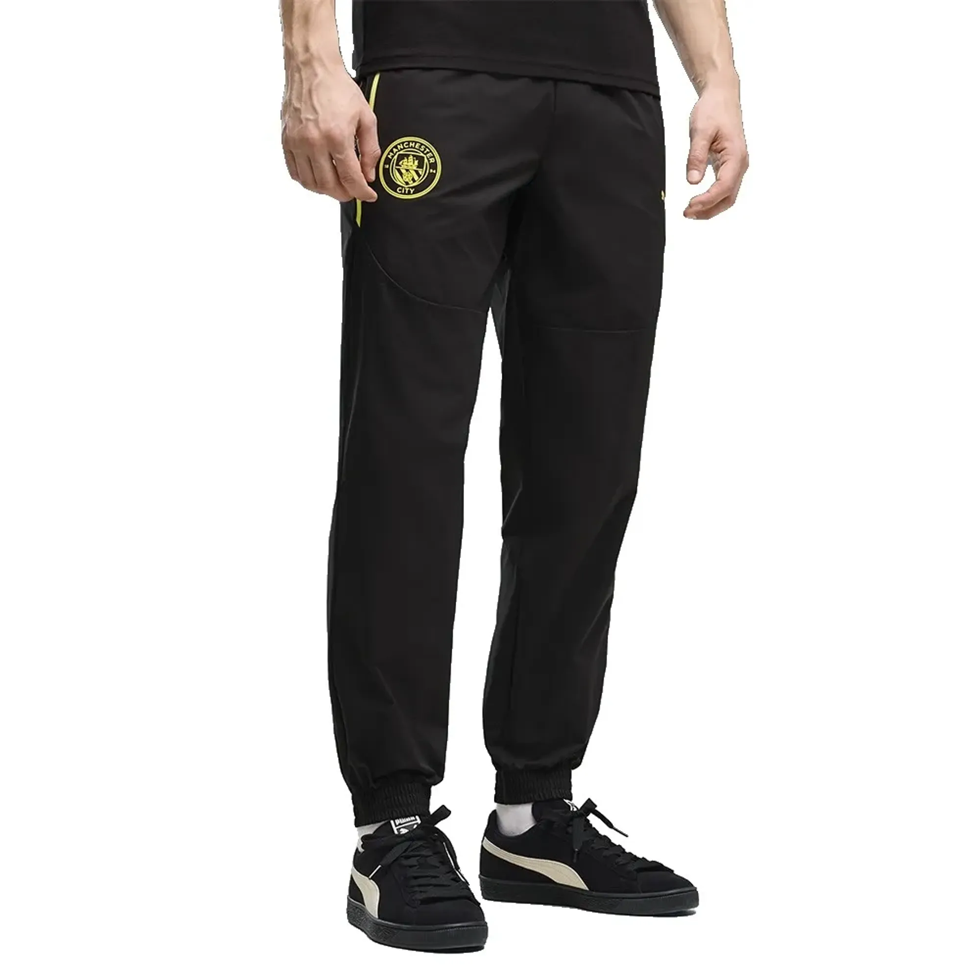 Manchester City PUMATECH Woven Pants Men in Black | Size 3XL