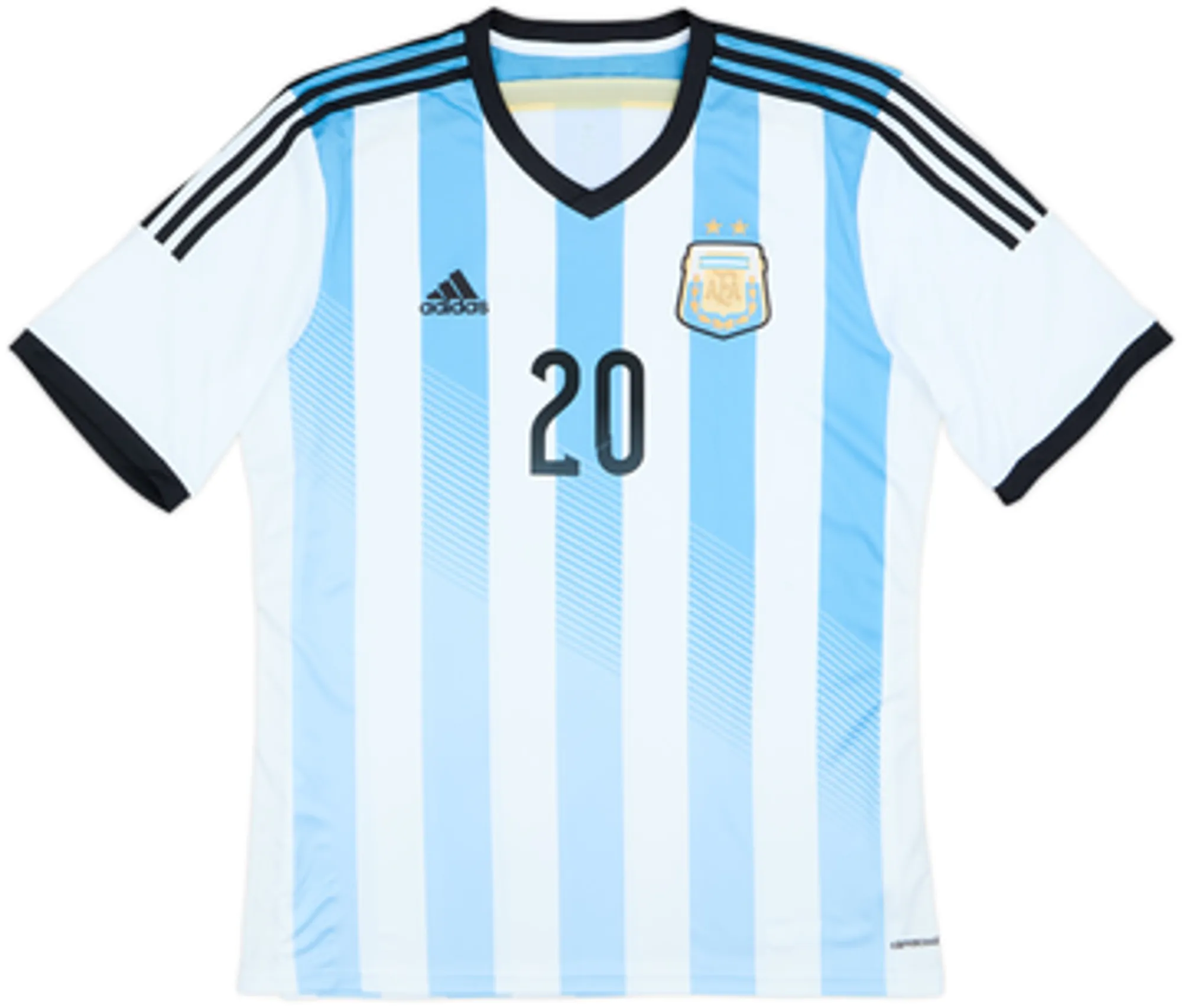 2013-15 Argentina Home Shirt Aguero #20 - 6/10 - (S)