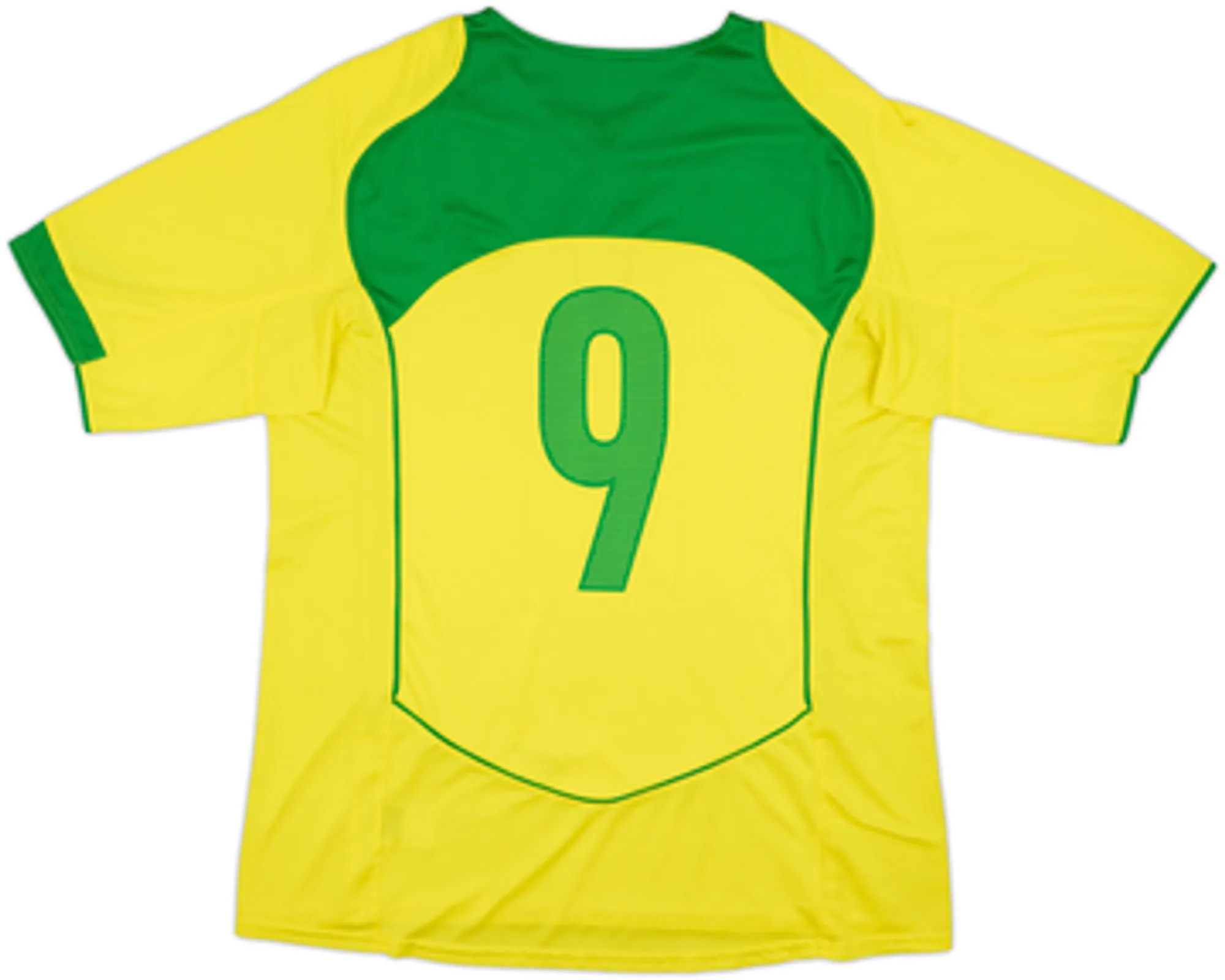 2004-06 Brazil Home Shirt #9 - 8/10 - (XL)