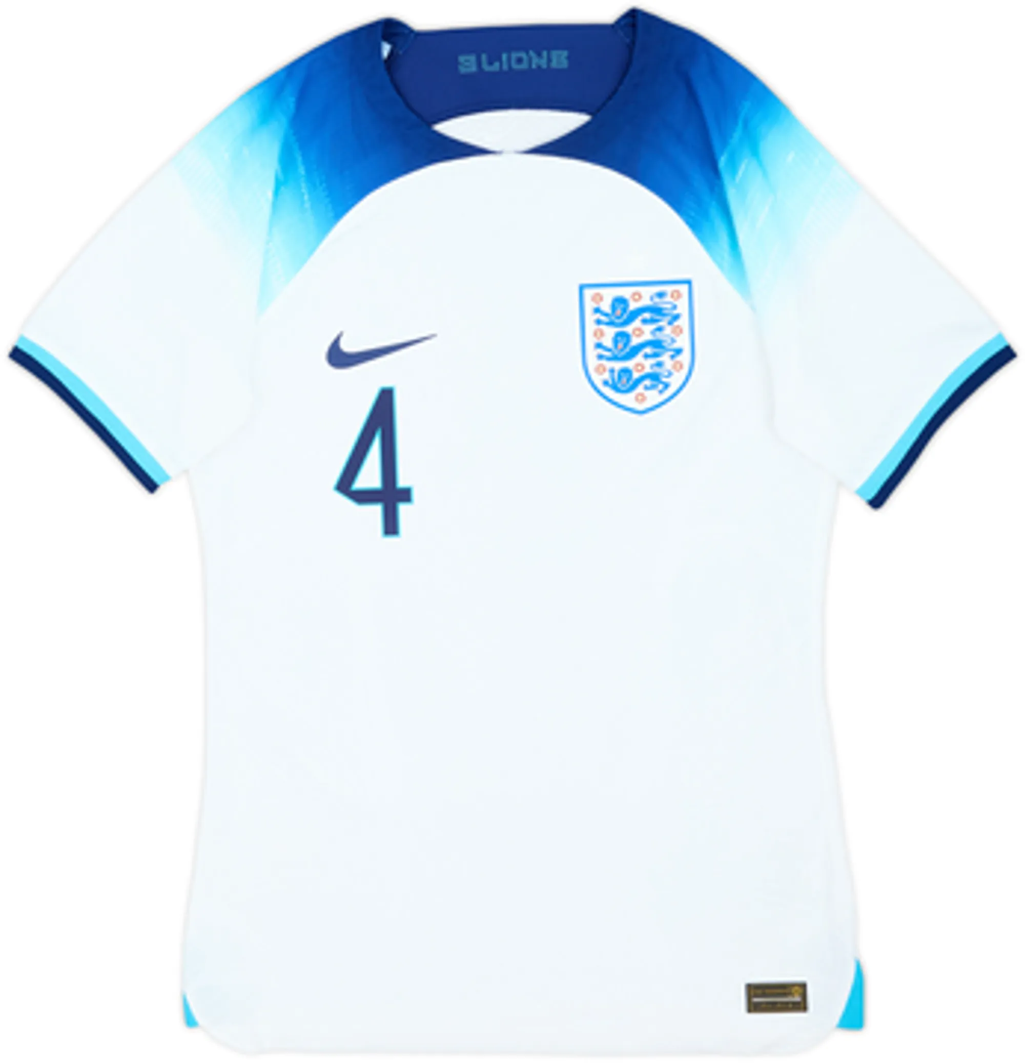 2022-23 England Authentic Home Shirt Rice #4 - 9/10 - (S)