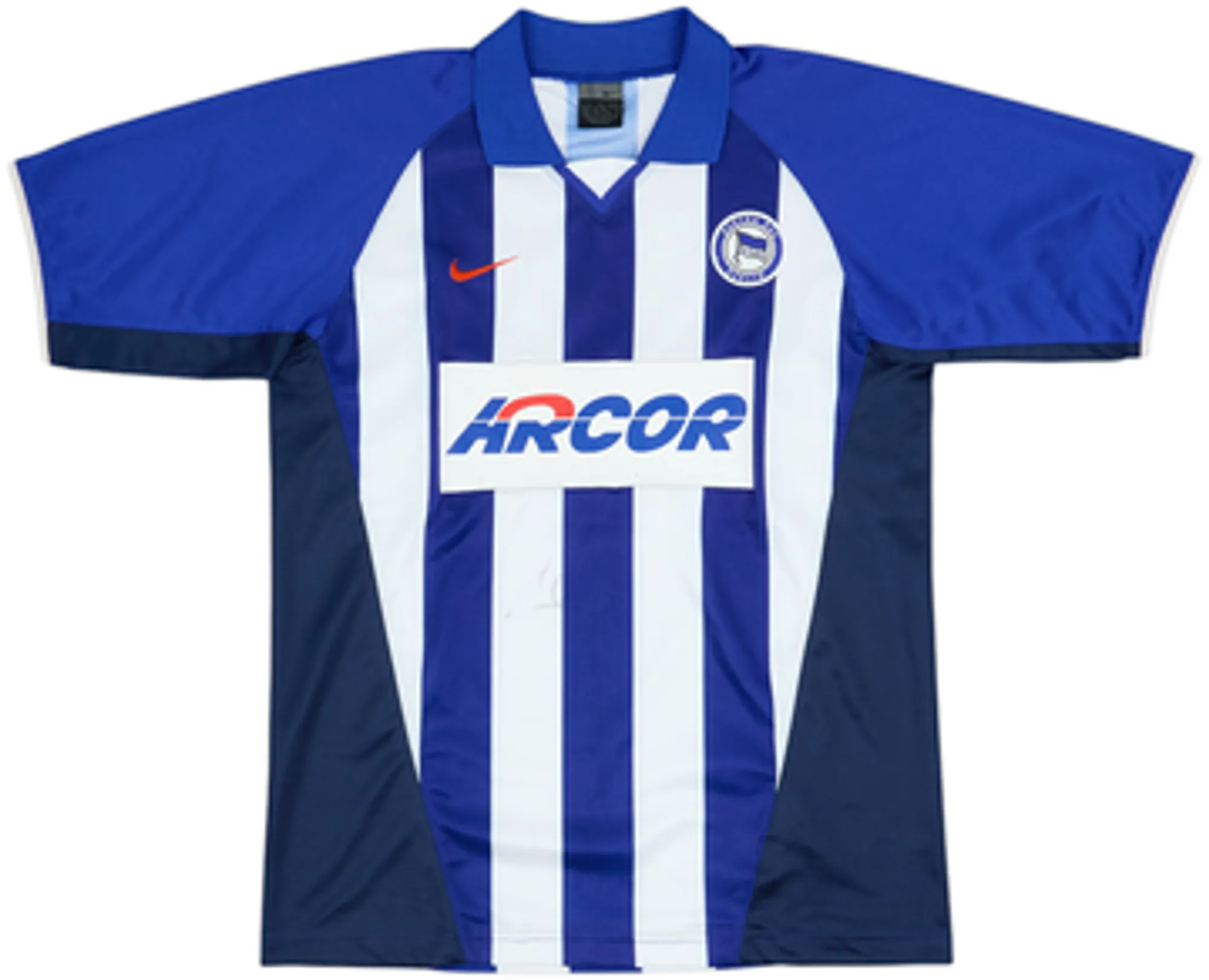 2003-04 Hertha Berlin Signed Home Shirt Bobic #13 - 6/10 - (XL.Boys)