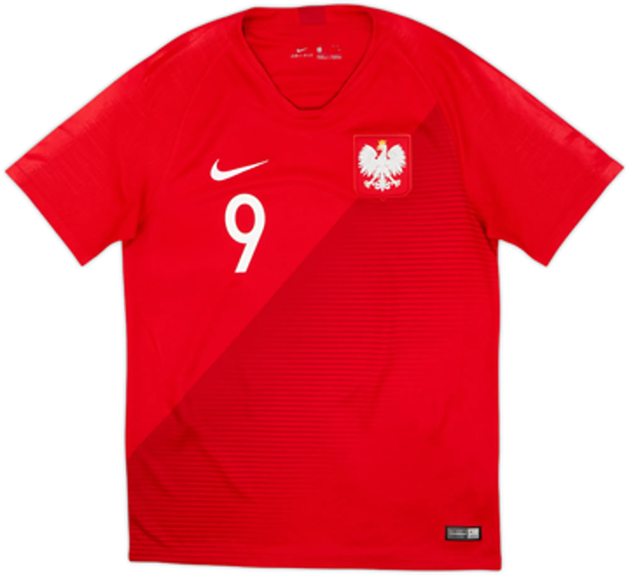 2018-19 Poland Away Shirt Lewandowski #9 - 9/10 - (S)