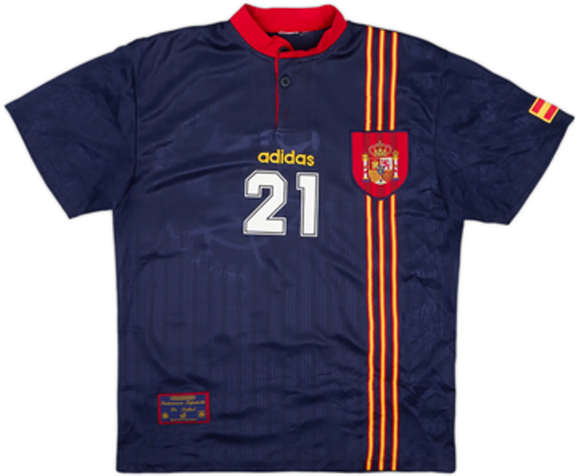 1996-98 Spain Away Shirt L.Enrique #21 - 6/10 - (L)