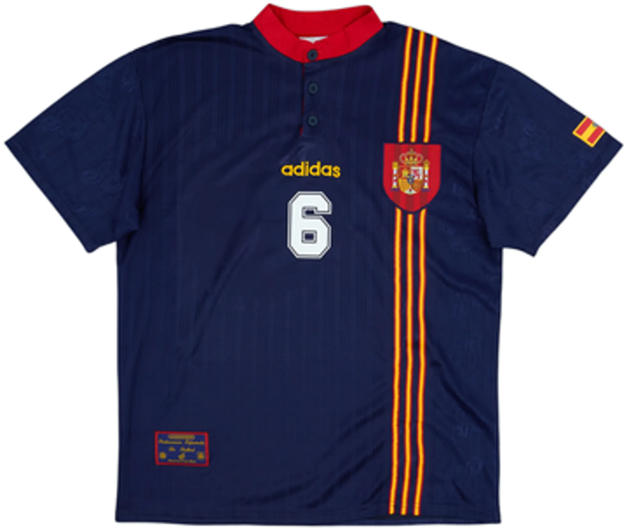 1996-98 Spain Away Shirt R.Hierro #6 - 10/10 - (L)