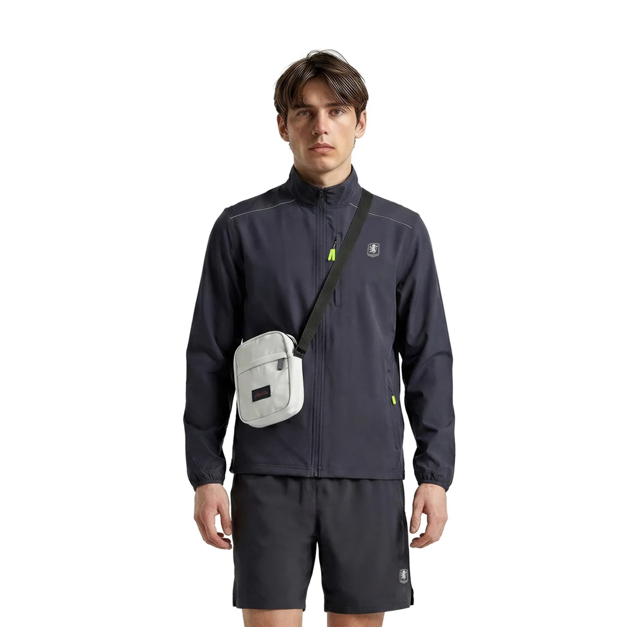 Aston Villa Velocity Woven Track Jacket - Dark Grey - Mens