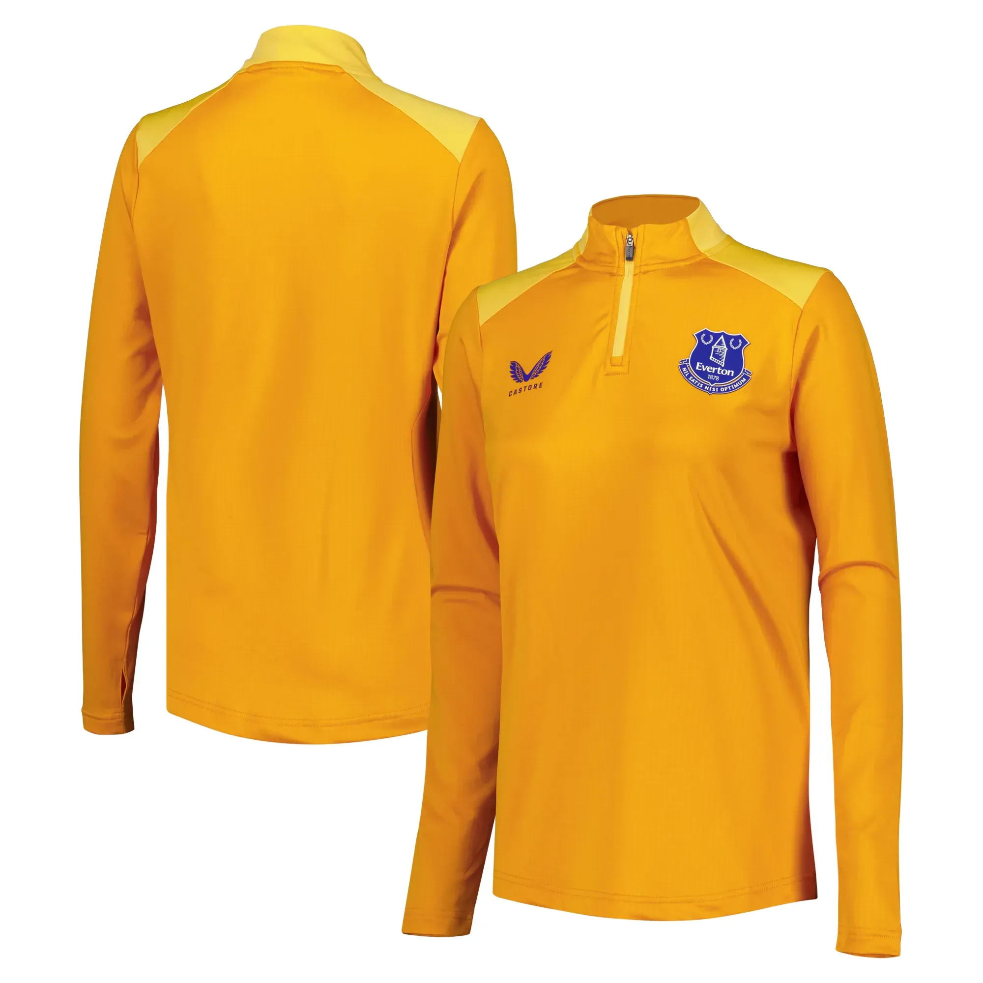 Everton Castore Matchday 1/4 Zip Midlayer - Yellow - Womens