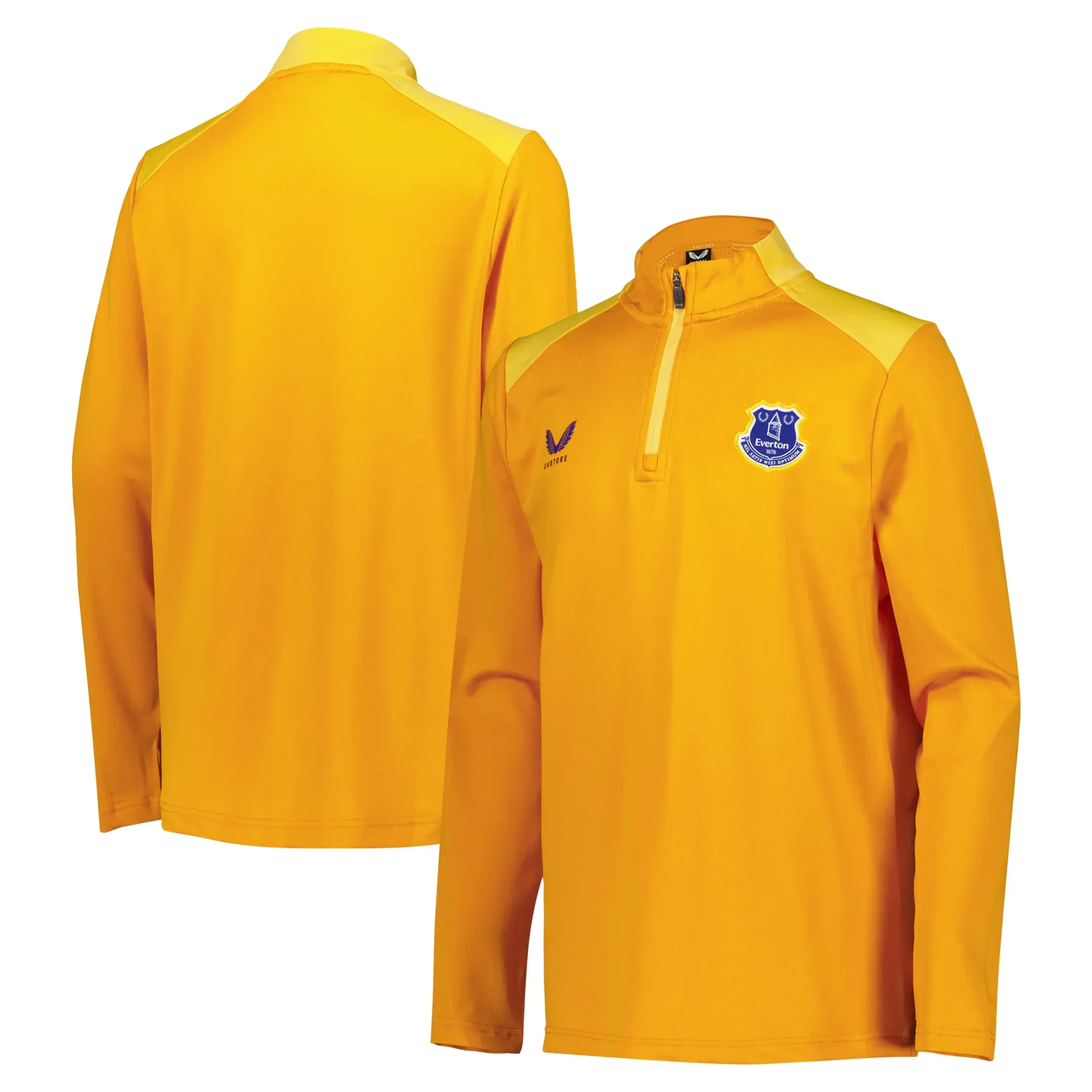 Everton Castore Matchday 1/4 Zip Midlayer - Yellow - Kids
