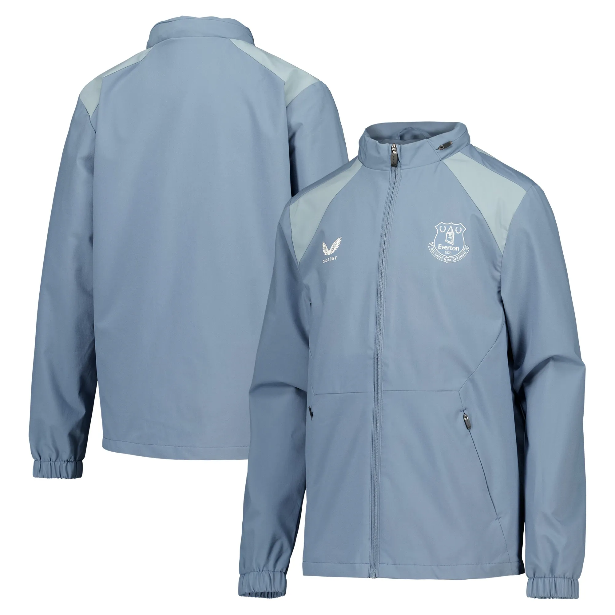 Everton Castore Players Training Rain Jacket - Blue - Kids