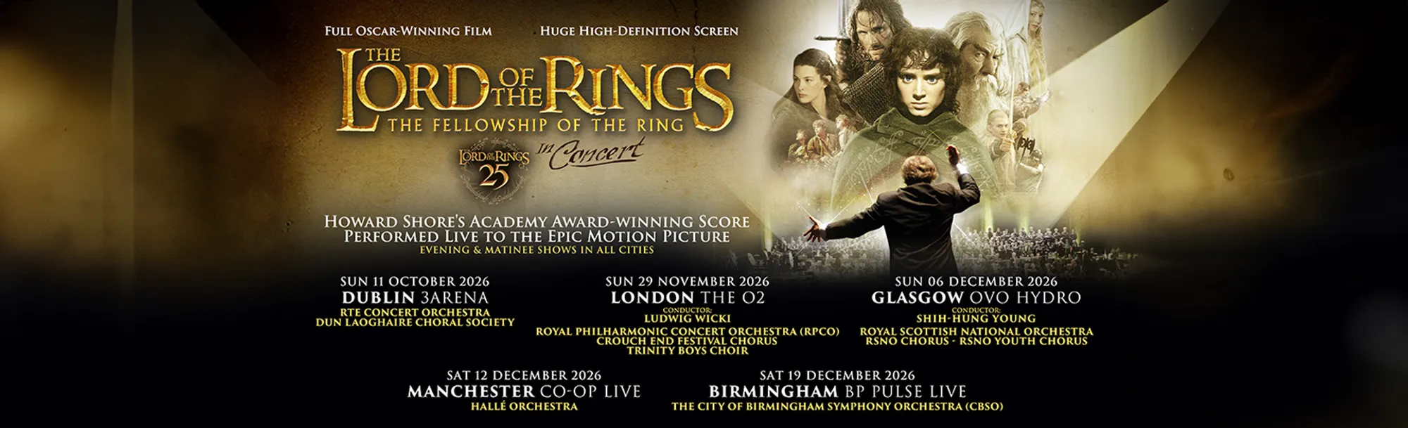 The Lord of The Rings: The Fellowship of The Ring - Manchester, Matinee VIP Diamond View Package 2026-12-12