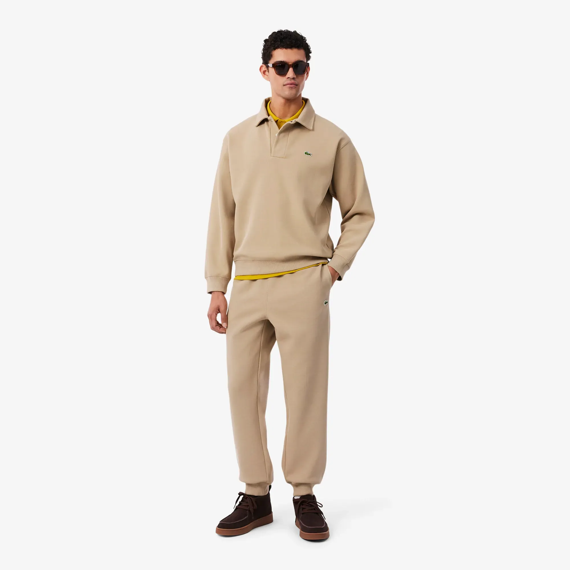 Lacoste Piqué Sweatpants - Beige