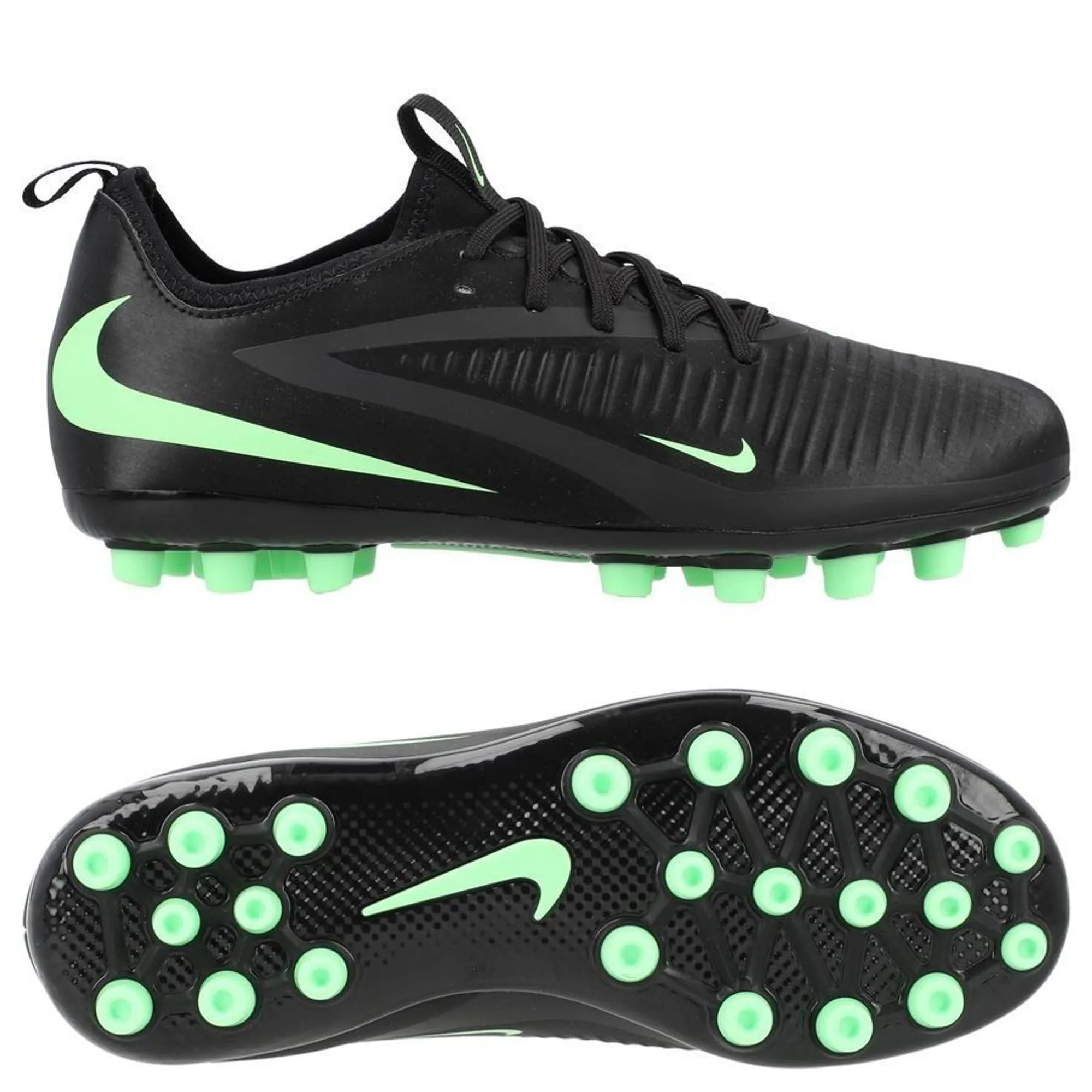 Nike Phantom 6 Academy Low Cut Ag Shadow - Black/Illusion Green Kids - ['Black']
