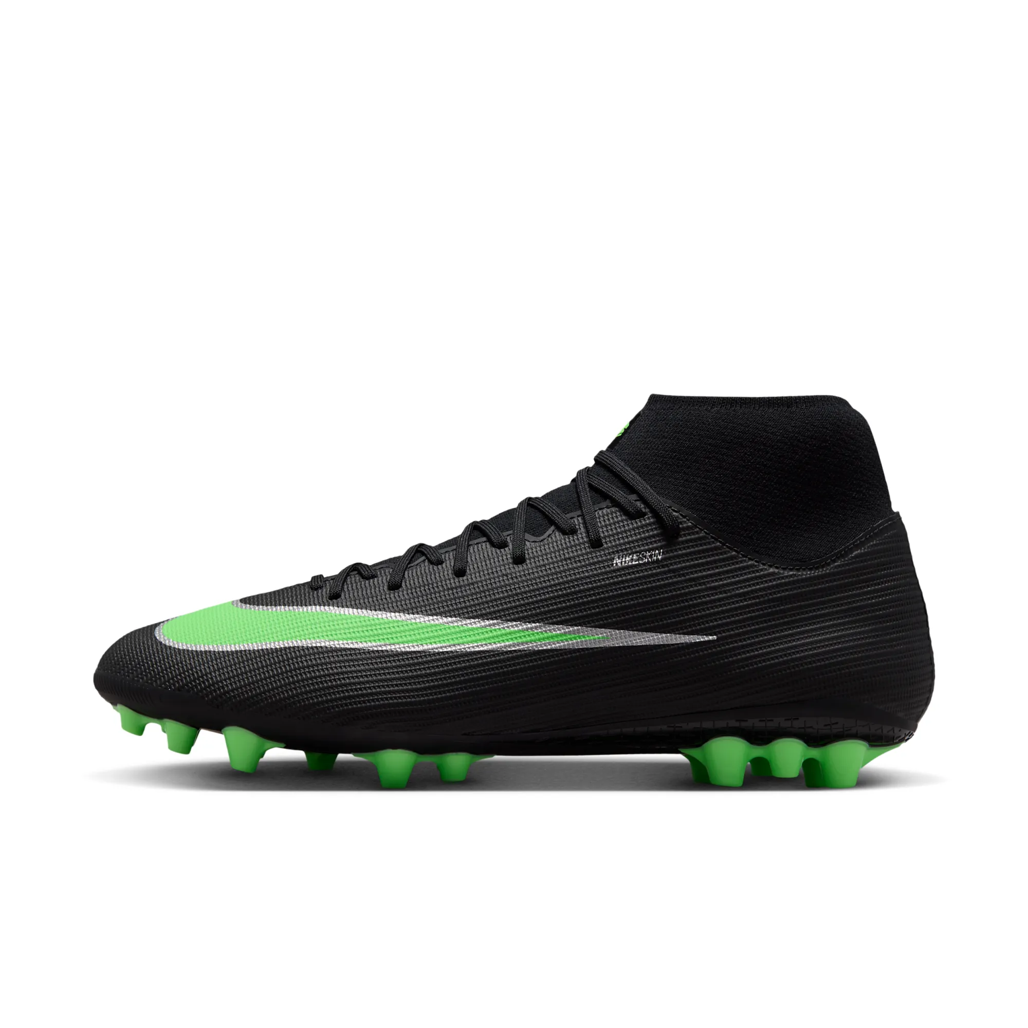 Nike Mercurial Superfly 11 Academy Artificial-Grass High-Top Football Boots - Black