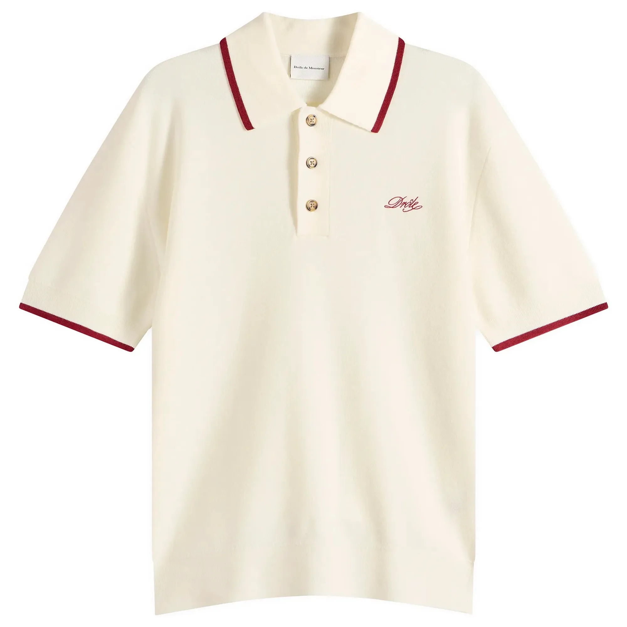 Drôle de Monsieur Men's Drôle Polo Off White