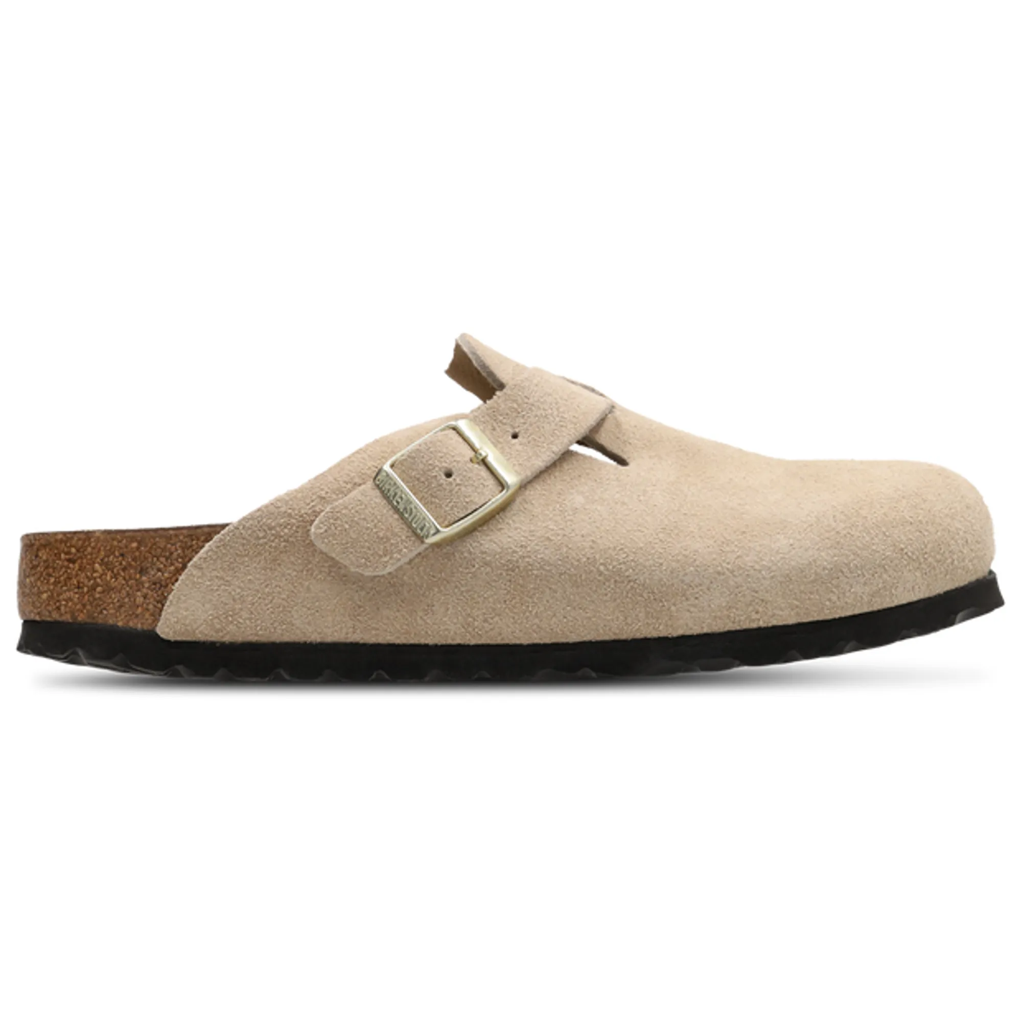 Birkenstock Suede|Boston Women Flip-Flops and Sandals - Beige